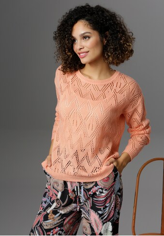Aniston SELECTED Strickpullover, mit Ajourmuster kaufen