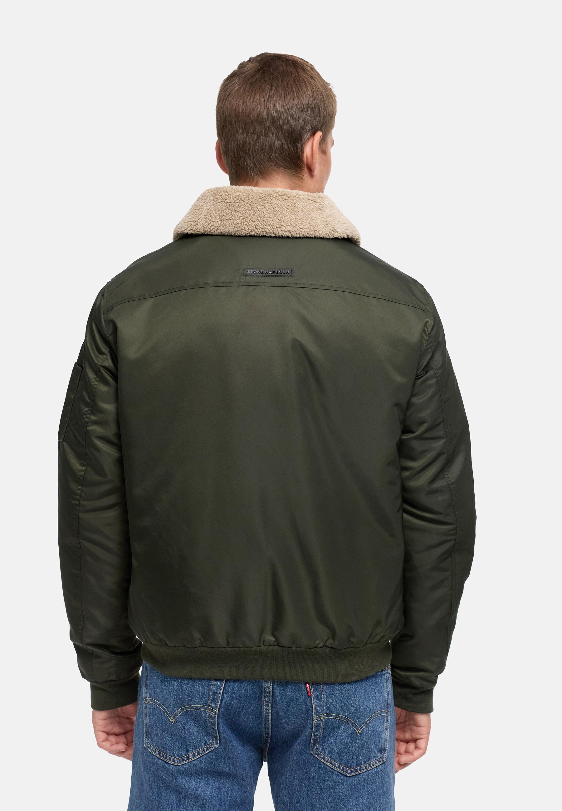 Stone Harbour Winterjacke »Winterjacke Somaeel XX« ohne Kapuze Warme Herren Hybridjacke mit Teddykragen