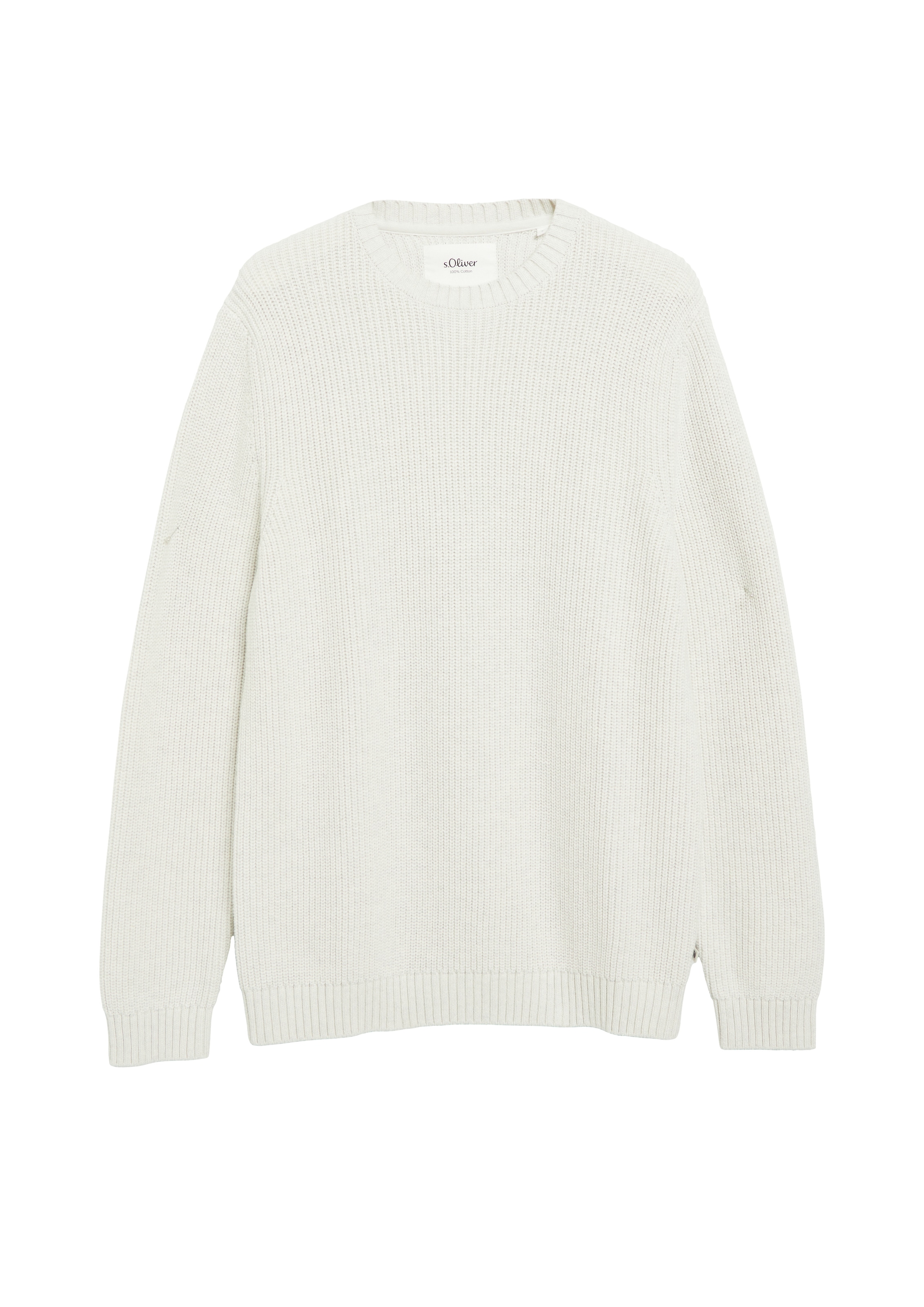 s.Oliver Strickpullover Langarmpullover mit Rundhals / Baumwolle
