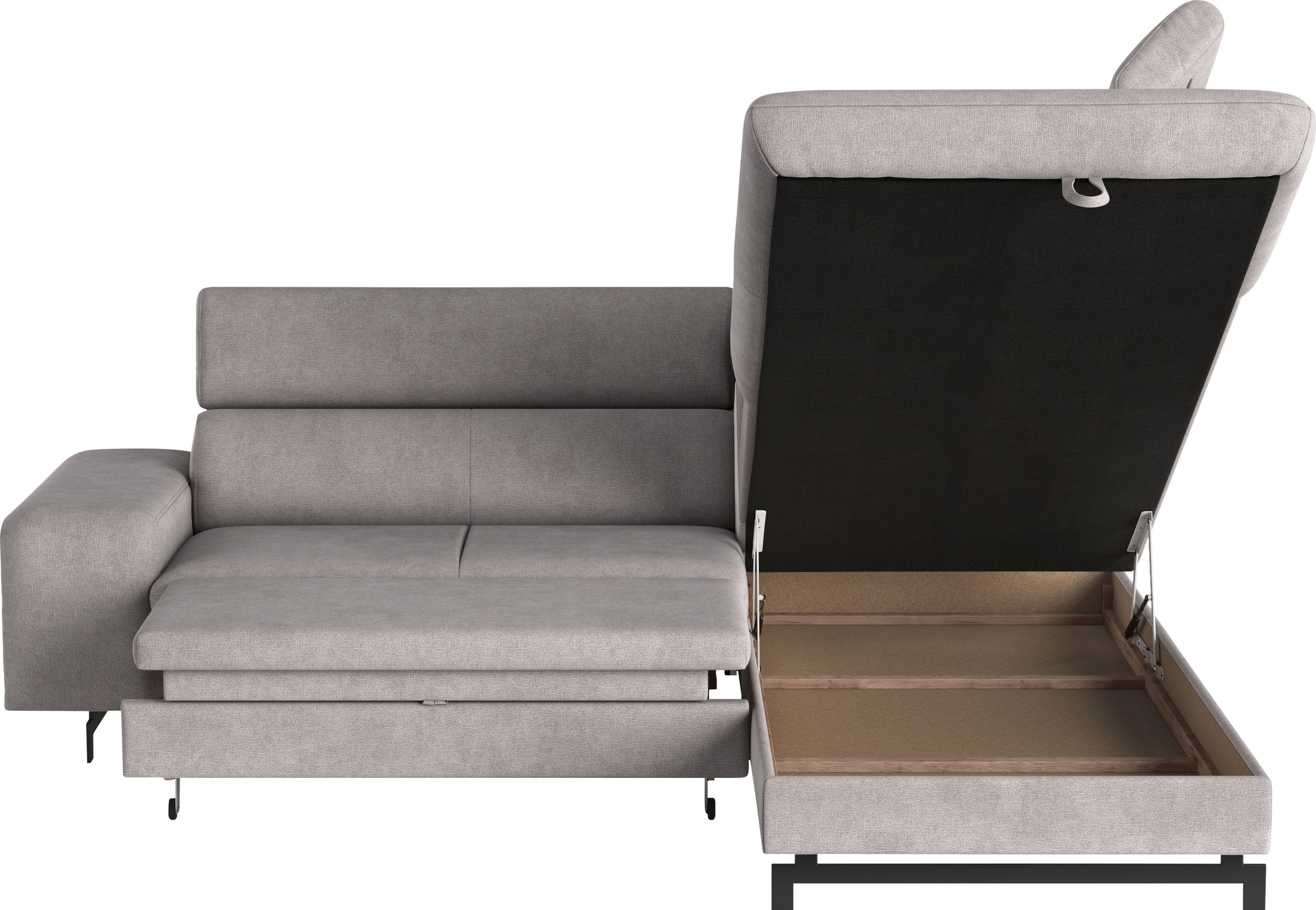 COTTA Ecksofa »Emma L-Form«, mit Kopfteilverstellung, wahlweise mit Bettfunktion & Bettkasten