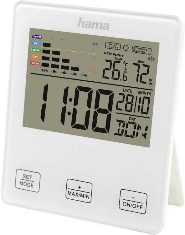 Hama Wetterstation »Thermo-/Hygrometer TH-10, mit Schimmelalarm  Thermometer« ➥ 3 Jahre XXL Garantie