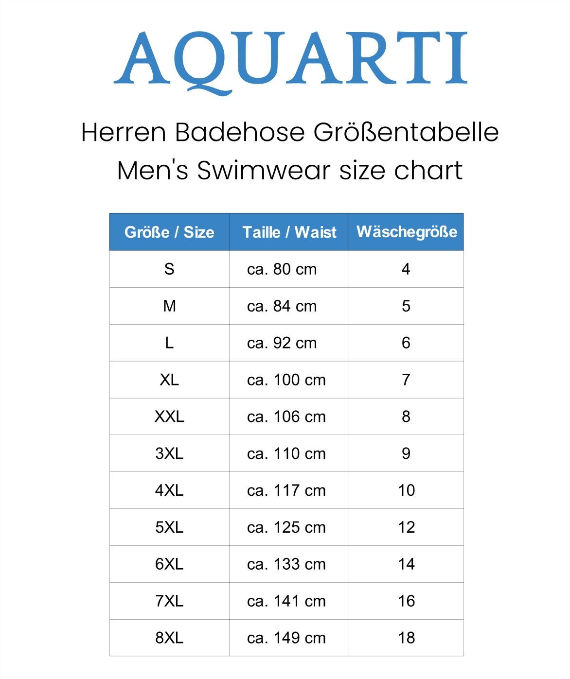 AQUARTI Badehose »Badehose Aquarti Herren Lange Badehose mit Kontrast-Paspel Jammer«