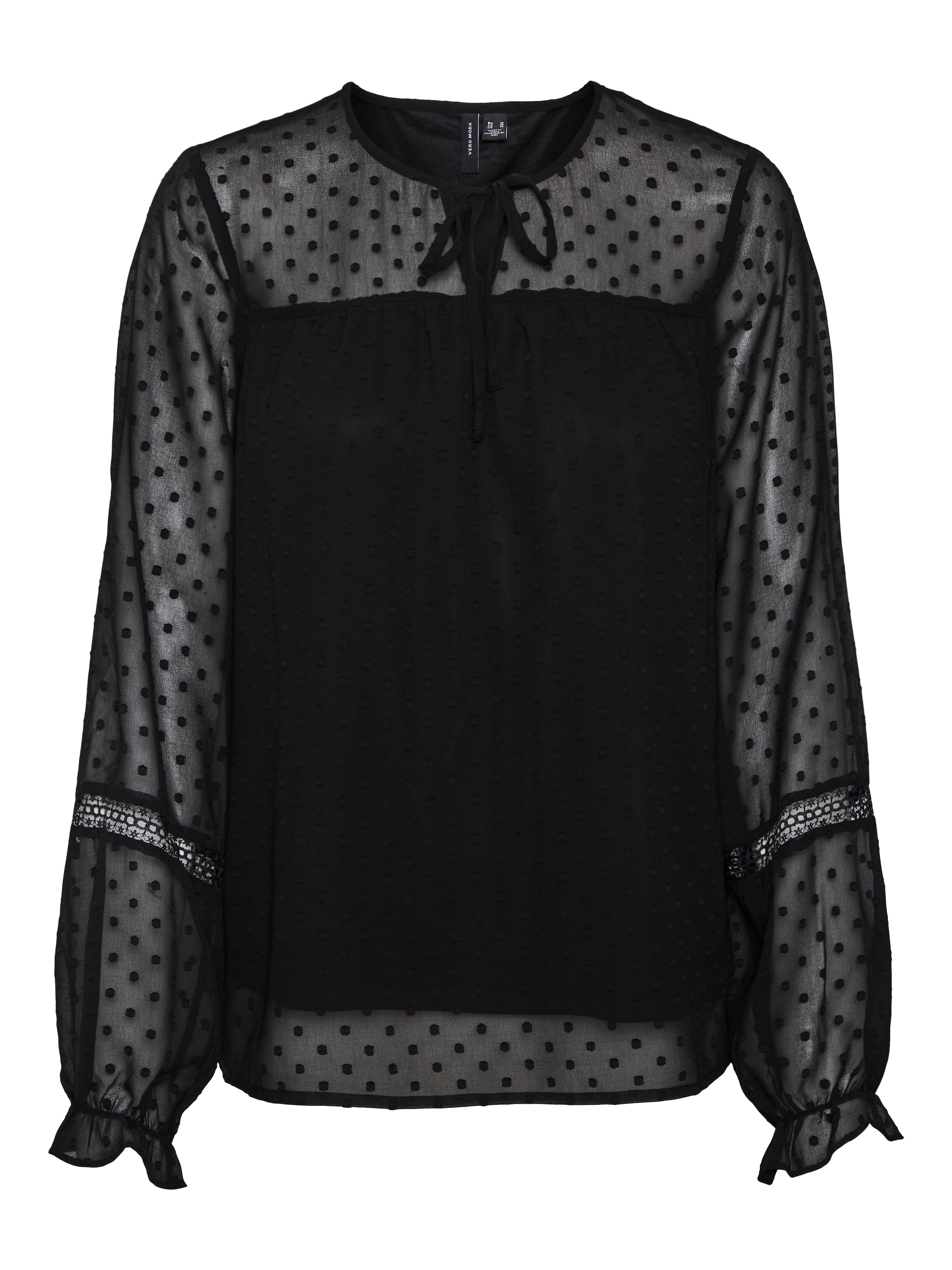 Vero Moda Blusenshirt »VMLEAH LS LACE TOP WVN GA NOOS«