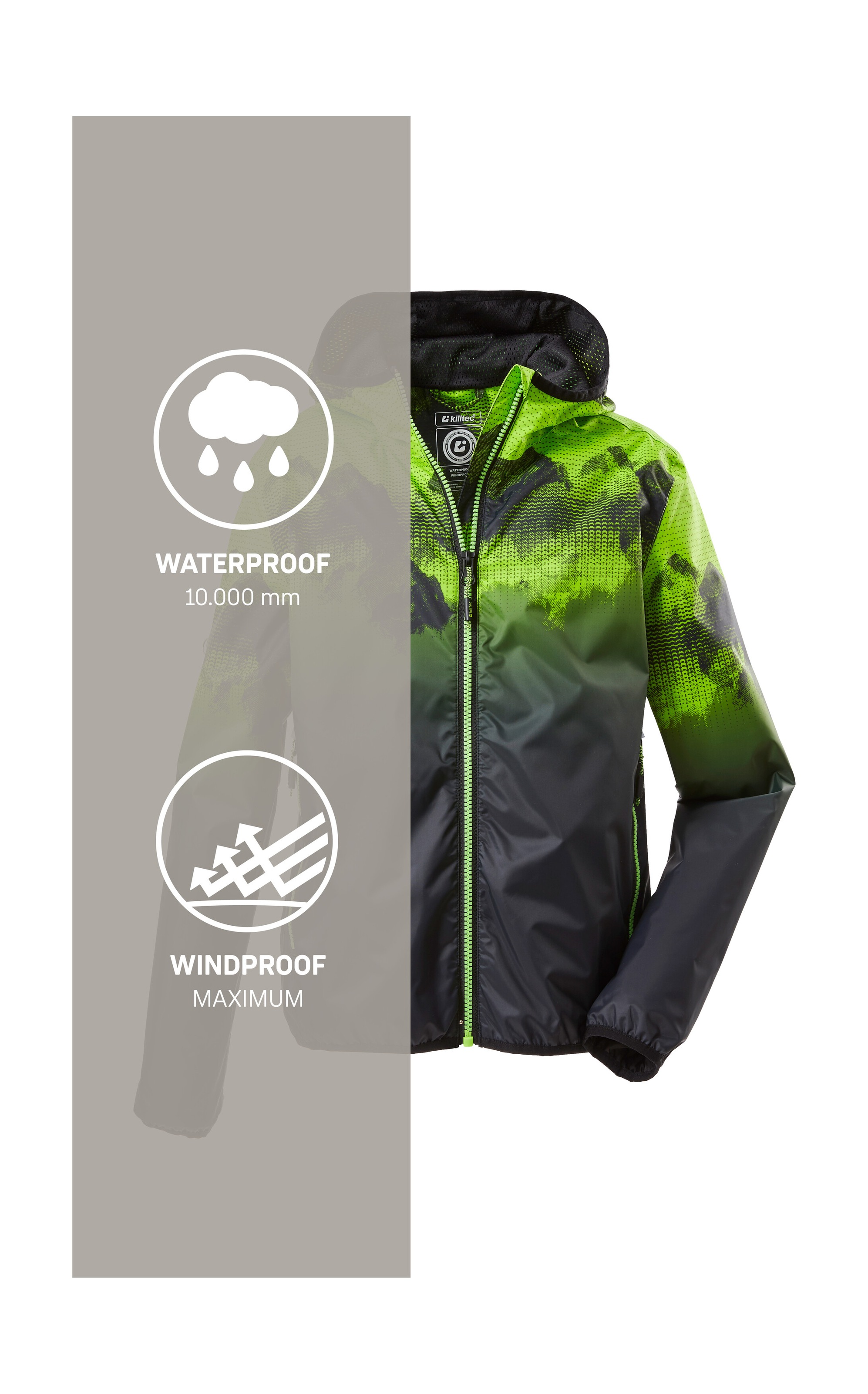 Killtec Outdoorjacke »Lyse BYS JCKT B«, Leichte, wasserdichte Kinderjacke, klein verpackbar, cooles Muster