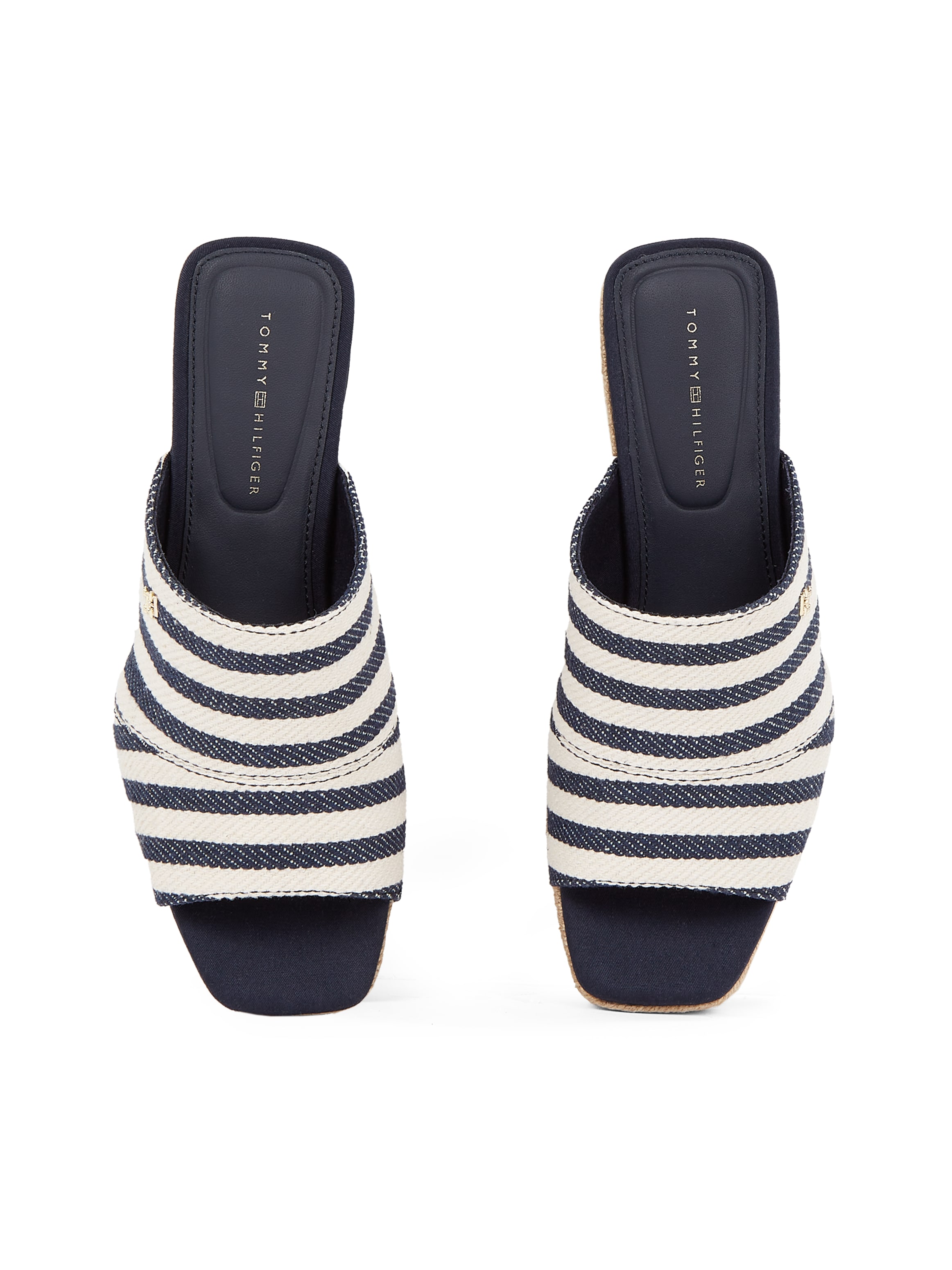 Tommy Hilfiger Pantolette »NAUTICAL STRIPES ESPADRILLE MULE«  , Keilabsatz, Sommerschuh im modischen Streifen-Look