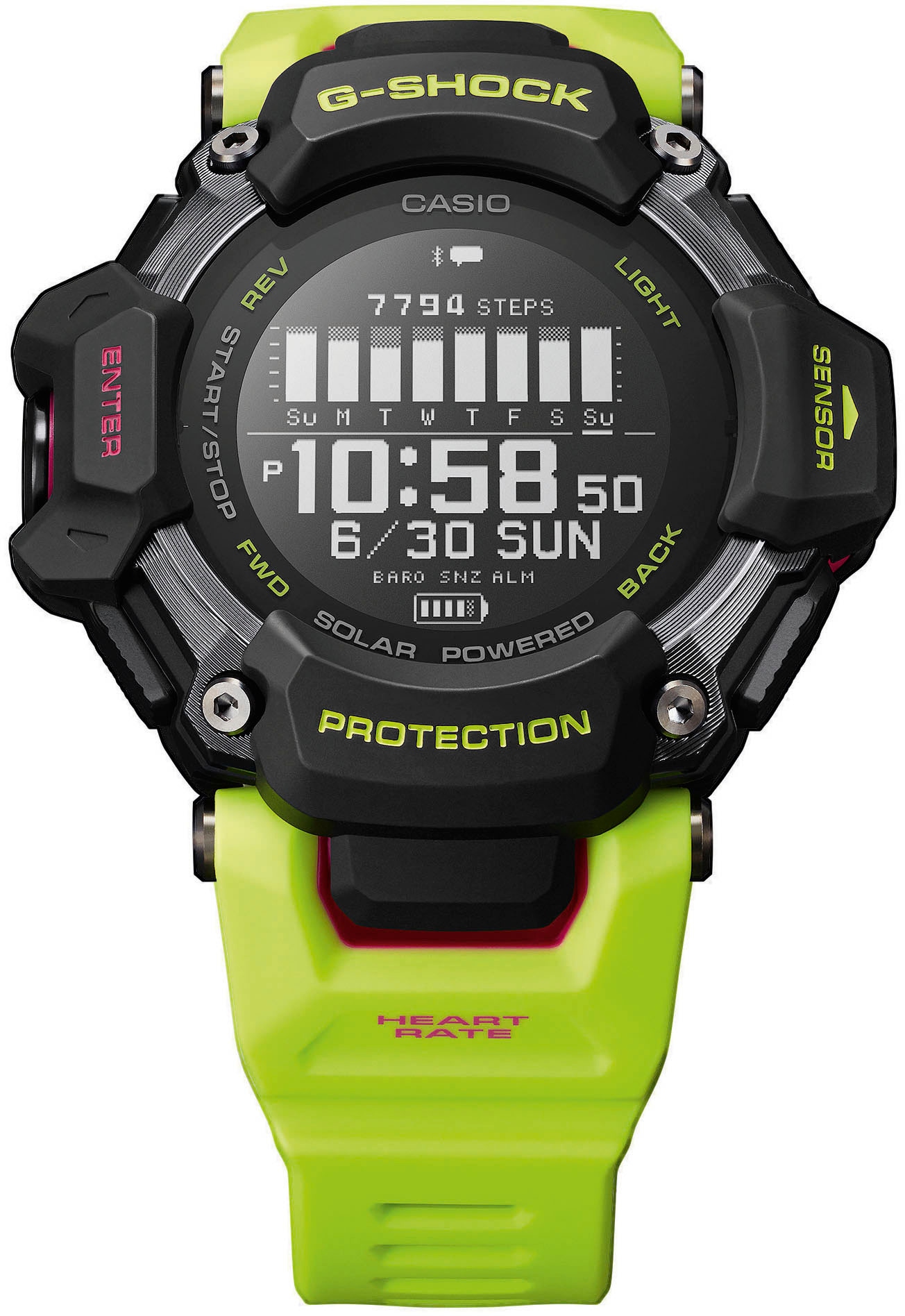 CASIO G-SHOCK Smartwatch, Solaruhr, Armbanduhr, Herrenuhr, Digitaluhr,Stoppfunktion, Weltzeit)