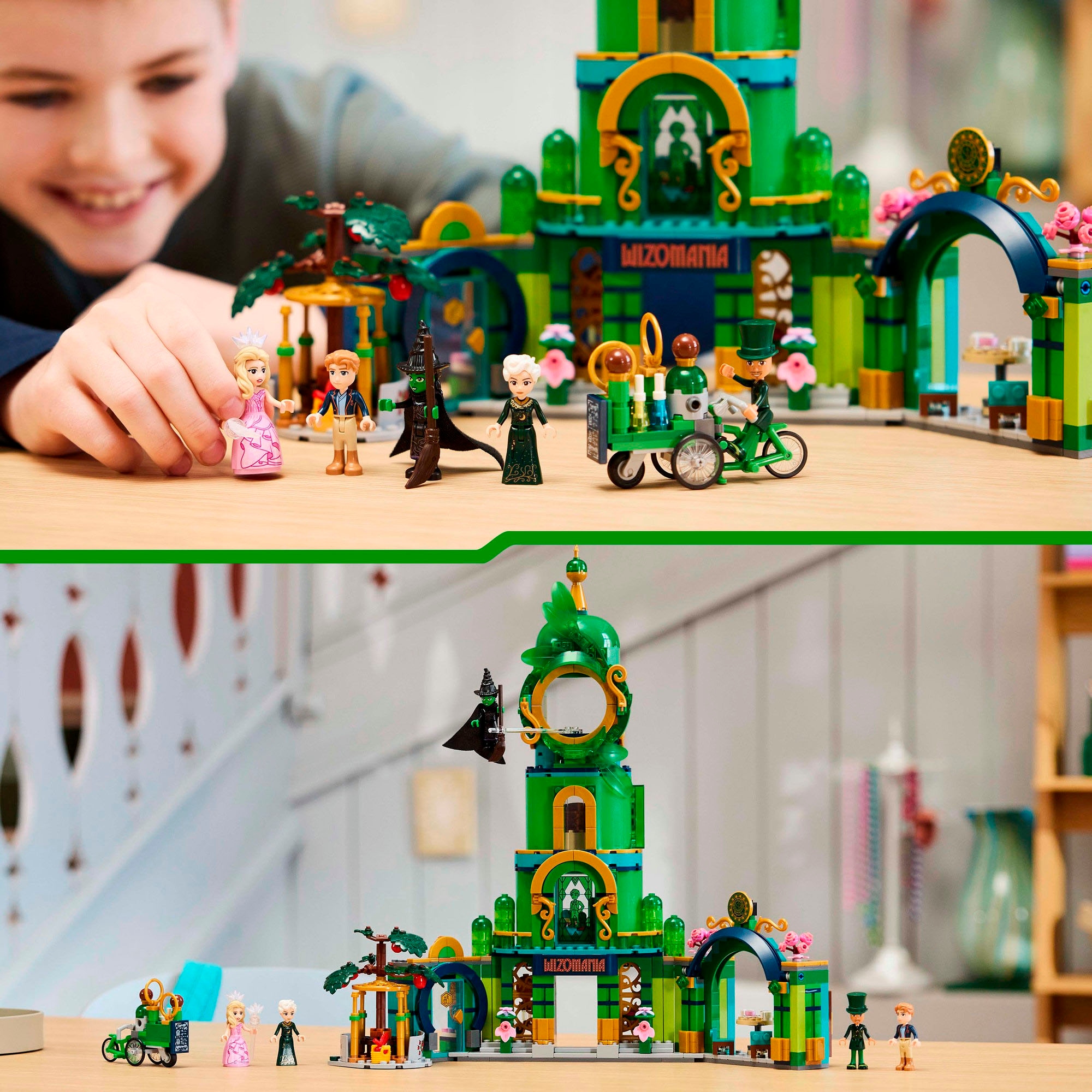 LEGO® Konstruktionsspielsteine »Willkommen in Emerald City (75684), LEGO Wicked«, (945 St.), Made in Europe