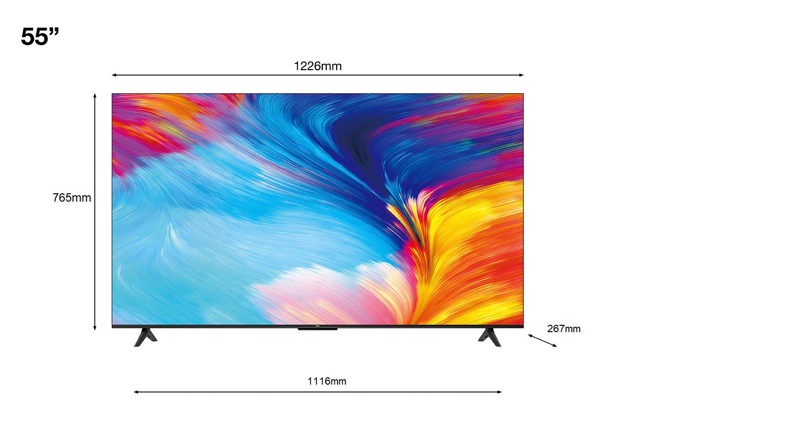 TCL LED-Fernseher »55P631X1«, 4K Ultra HD, Android TV-Google TV-Smart-TV, HDR10, 60Hz Motion Clarity, Metallgehäuse