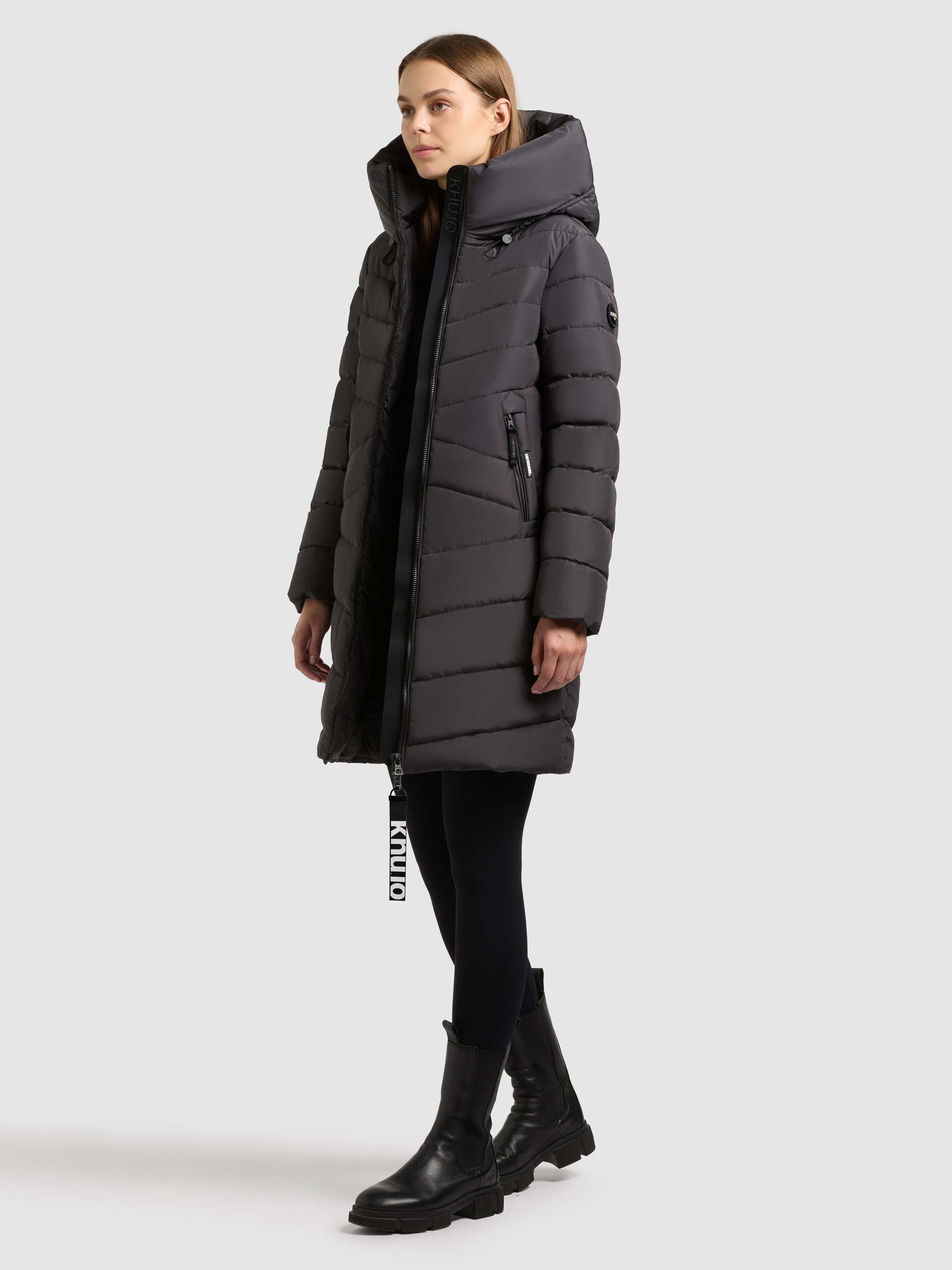 khujo Steppmantel »ENEF« Taschenbeutel mit Fleece