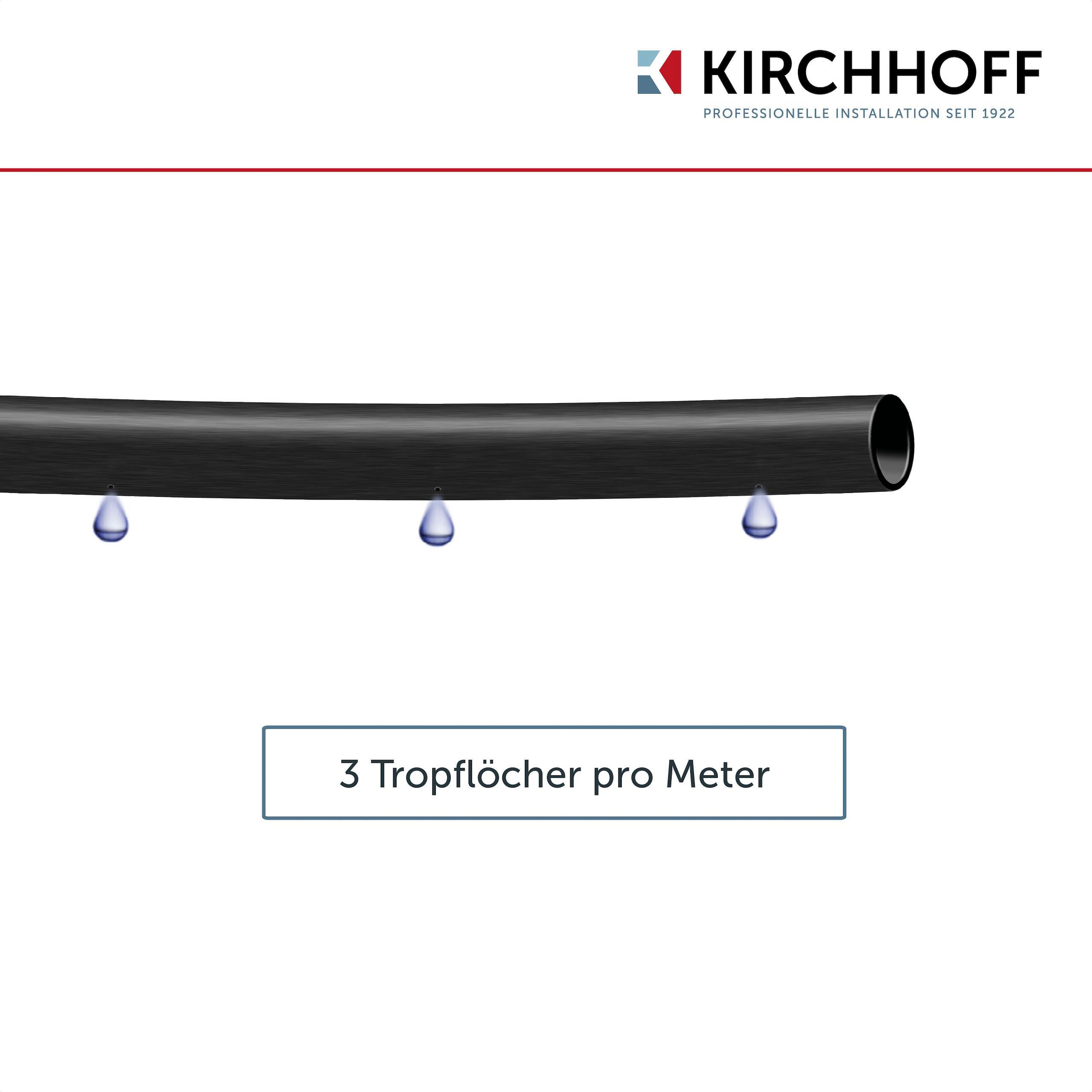 Kirchhoff Bewässerungsschlauch, Tropfrohr 25 m x 16 mm, Tropfschlauch, Drip-Bewässerung