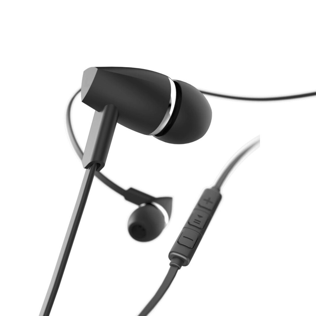 Hama In-Ear-Kopfhörer »Kopfhörer "Joy", In-Ear, Mikrofon, Flachbandkabel, Schwarz Headset«