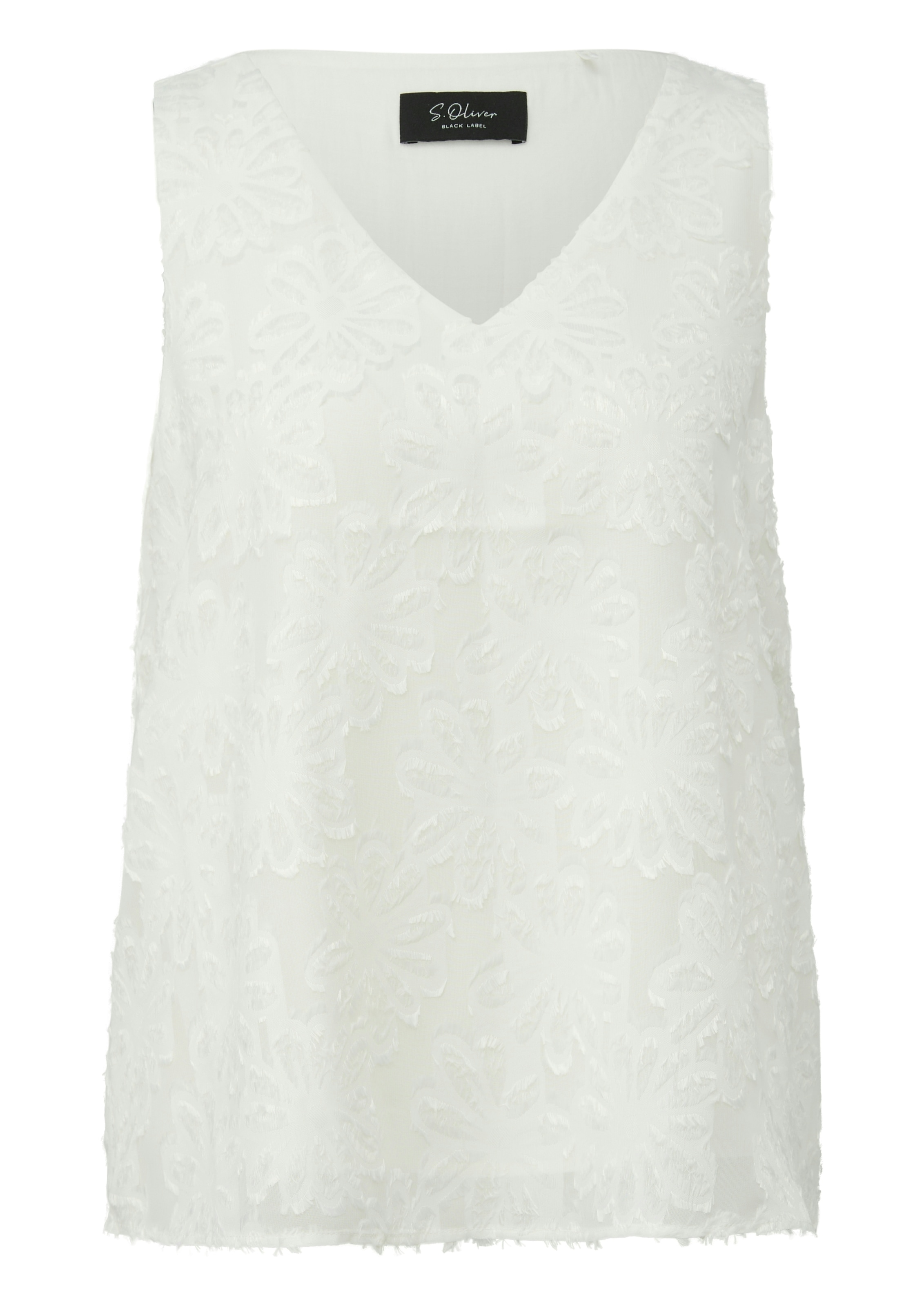 s.Oliver BLACK LABEL Blusentop mit floralem Muster und V-Aussschnitt