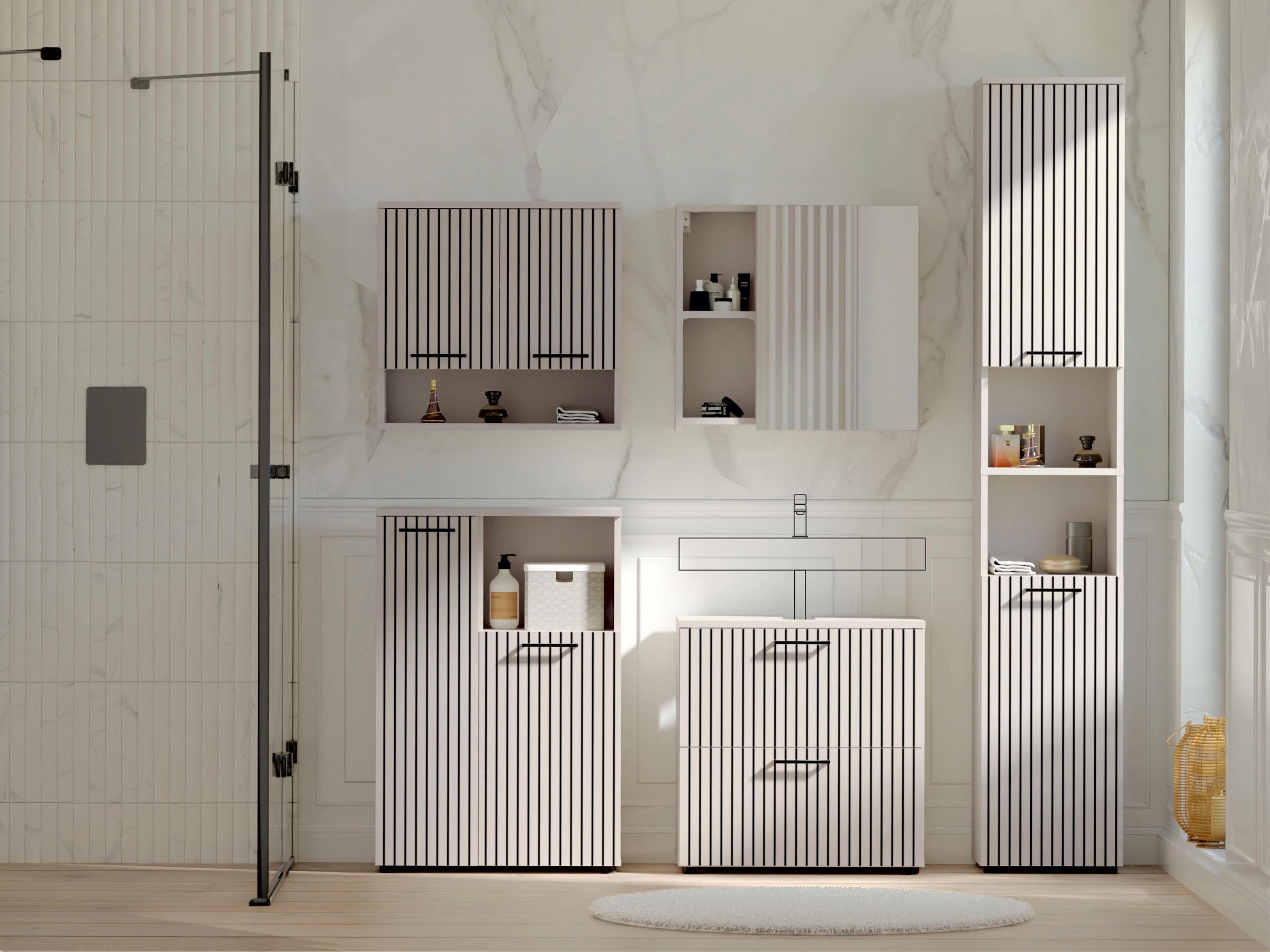 RESPEKTA Badezimmer-Set »Tilda« 5 Stk. tlg.