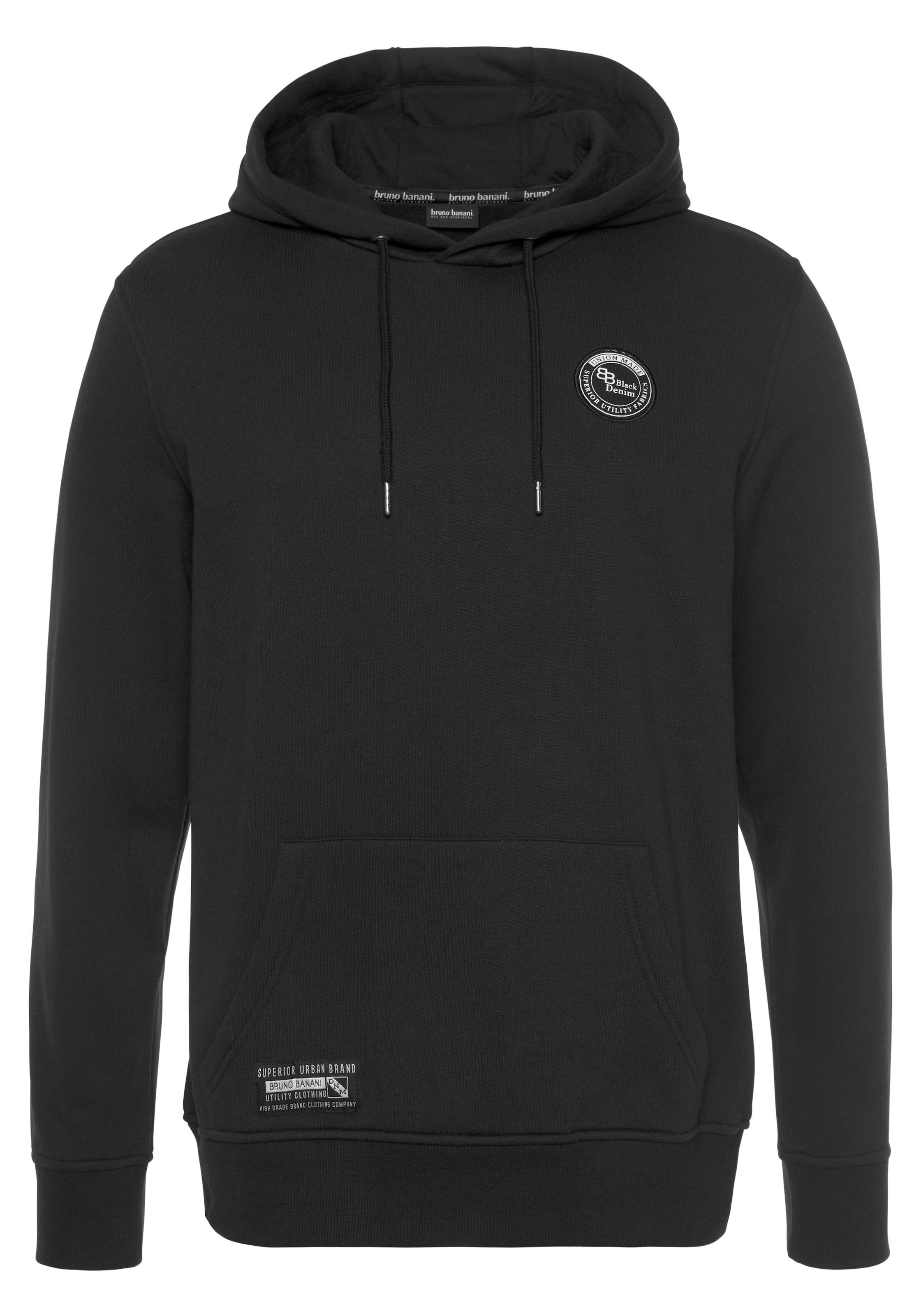 Bruno Banani Kapuzensweatshirt, langärmlig, schmal geschnitten, bedrucktes Design