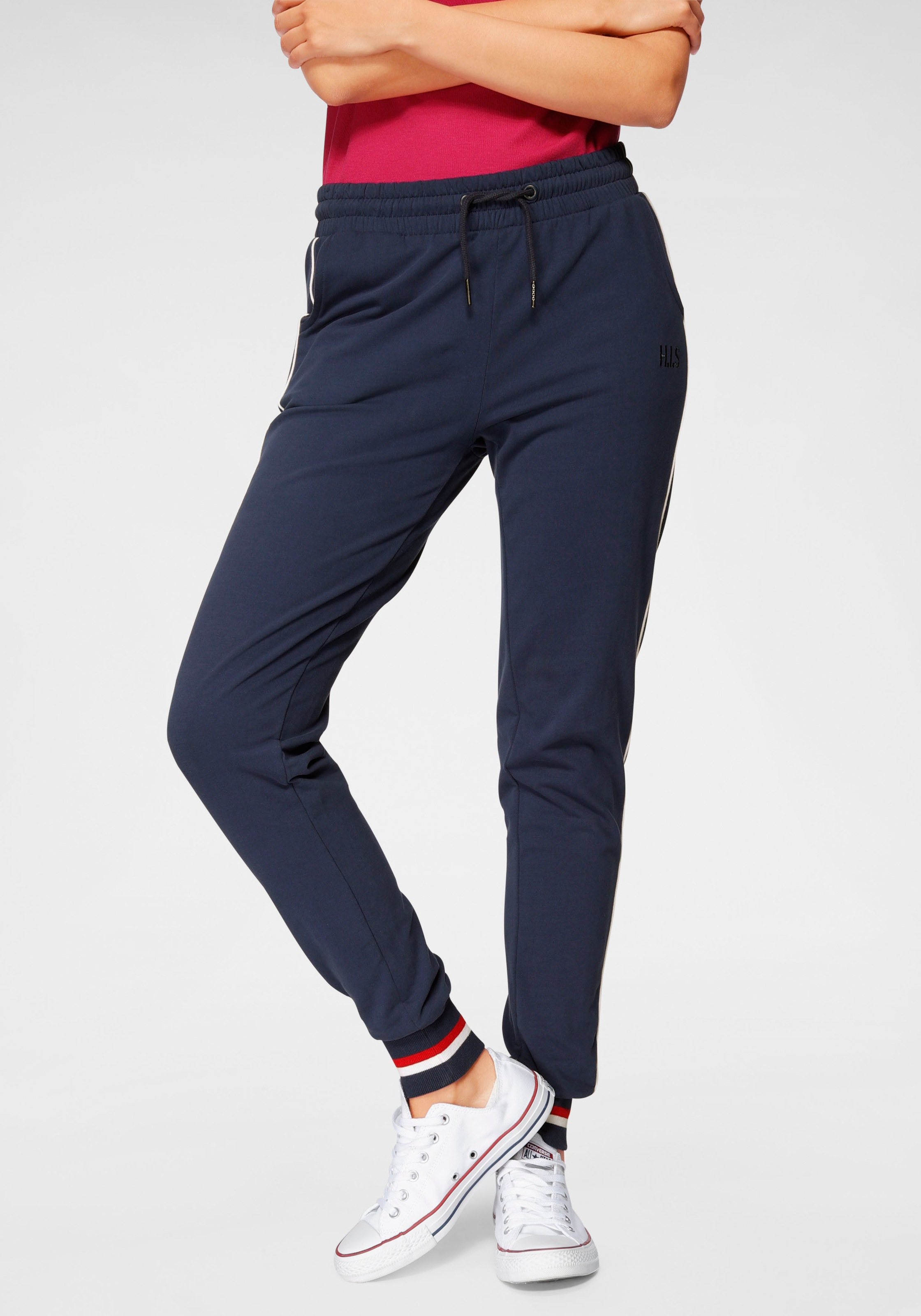 H.I.S Jogginghose »Athleisure Jogging Pants«, mit weißem Piping
