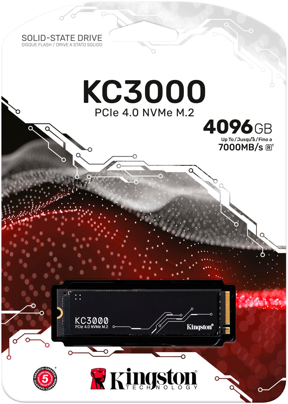 Kingston interne SSD »KC3000 4096GB« 4096 GB Anschluss M.2 (2880)