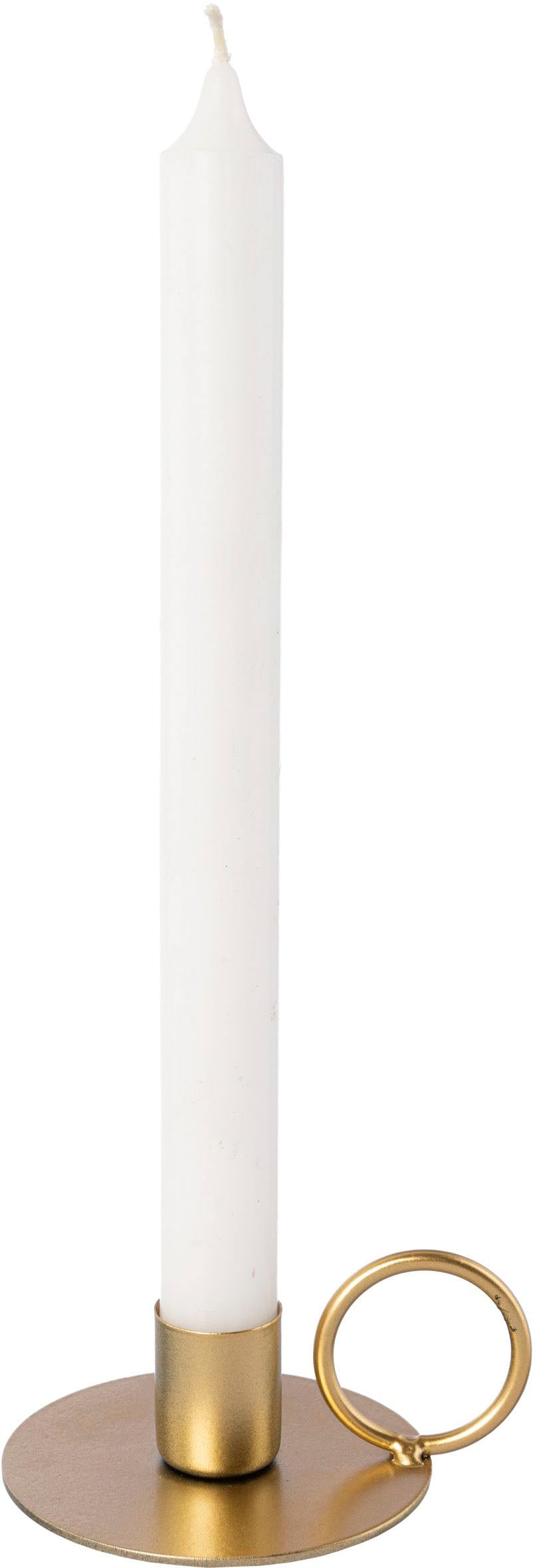 Leonique Kerzenhalter »Stabkerzenhalter Adaliz«, (Set, 4 St.), aus Metall,  mit dekorativem Henkel auf Raten kaufen