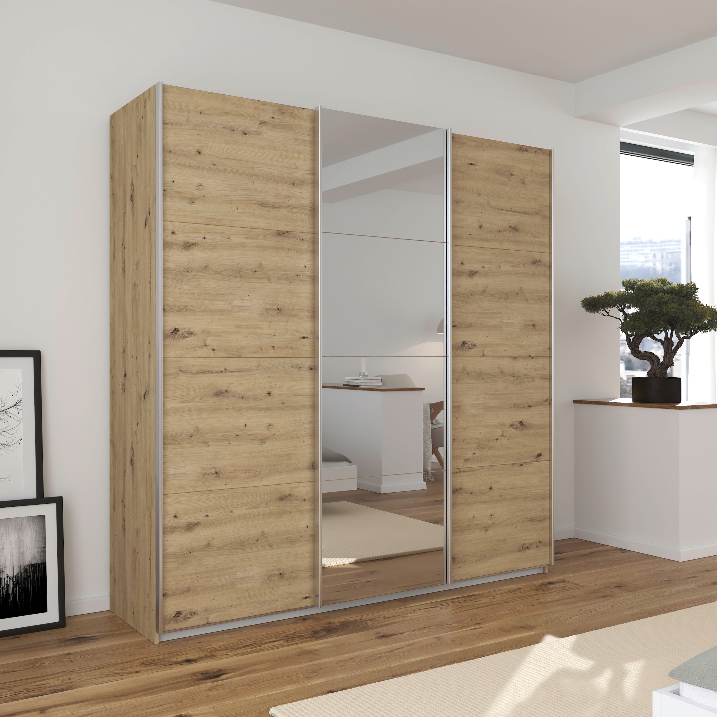 OTTO home Kleiderschrank »Mehrzweckschrank Aktenschrank Möbel Mietswohnung Schlafzimmer TOMA« Breiten 203/271/315/360 cm, Höhen 210/229 cm,  inkl. Regaleinsatz sowie zusätzlichen Einlegeböden MADE IN GERMANY