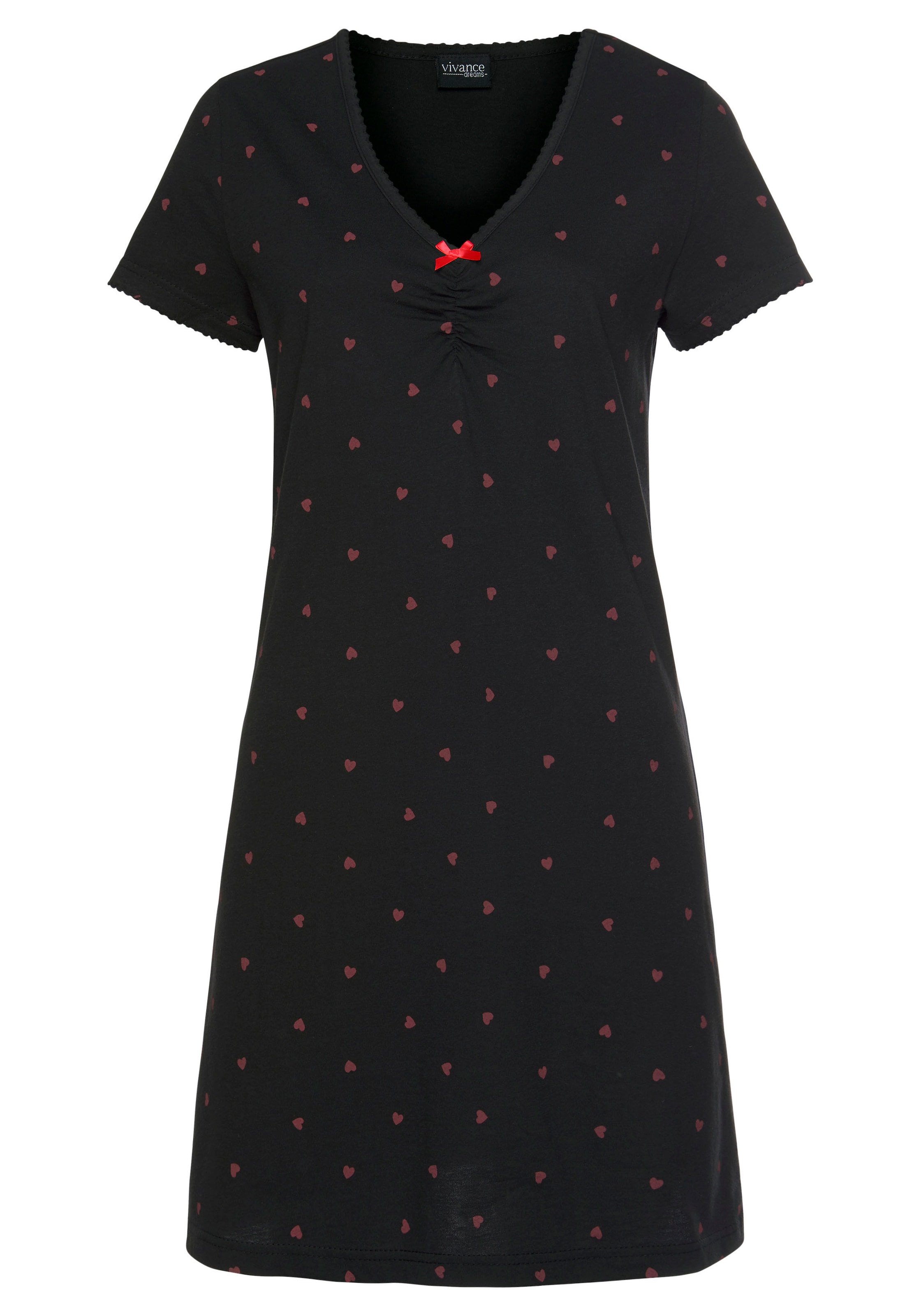 Vivance Dreams Nachthemd mit Herzchen-Druck