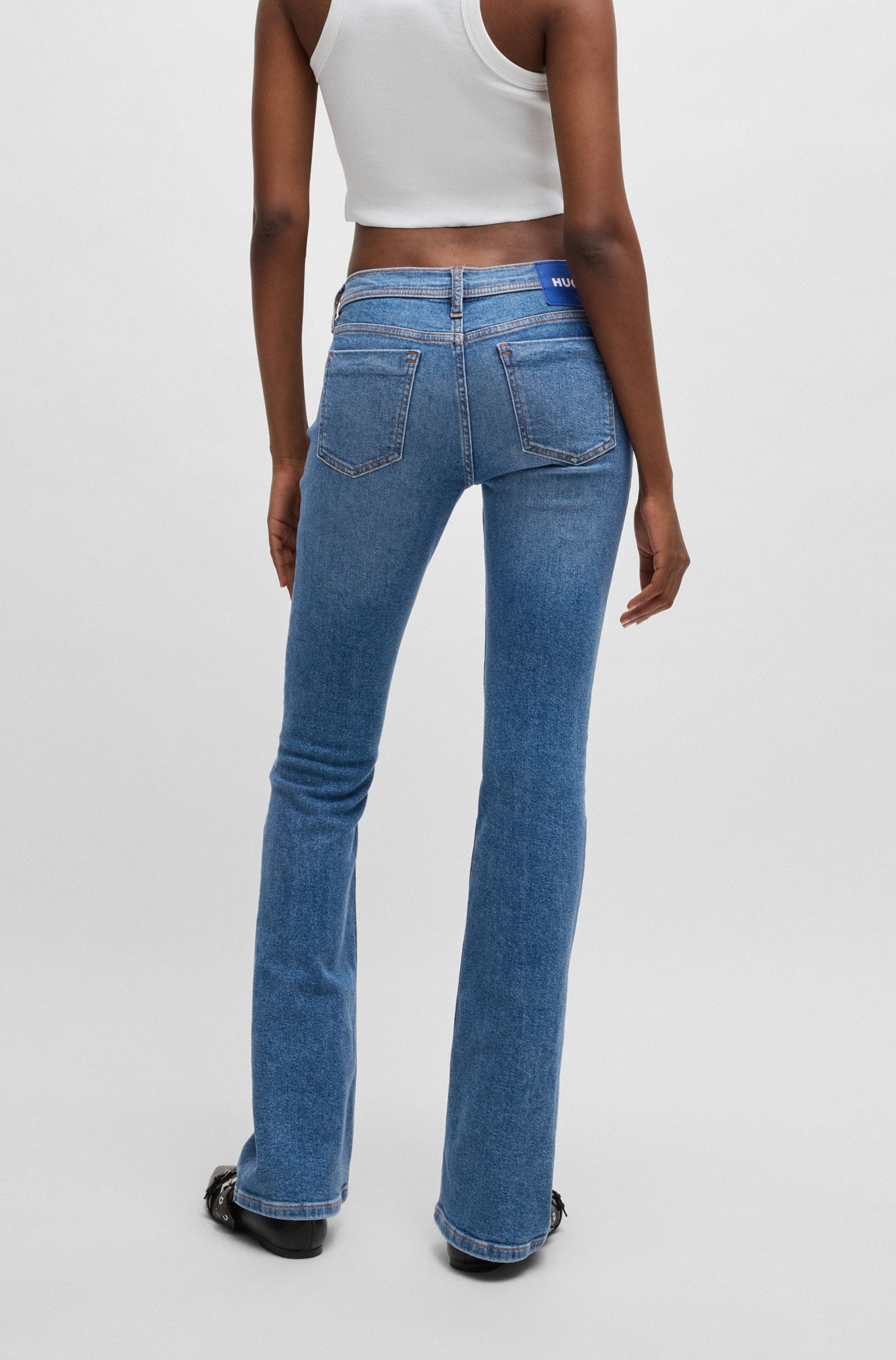 HUGO Blue Bootcut-Jeans »Getti«, Ausgestelltes Bein, elastisches Denim