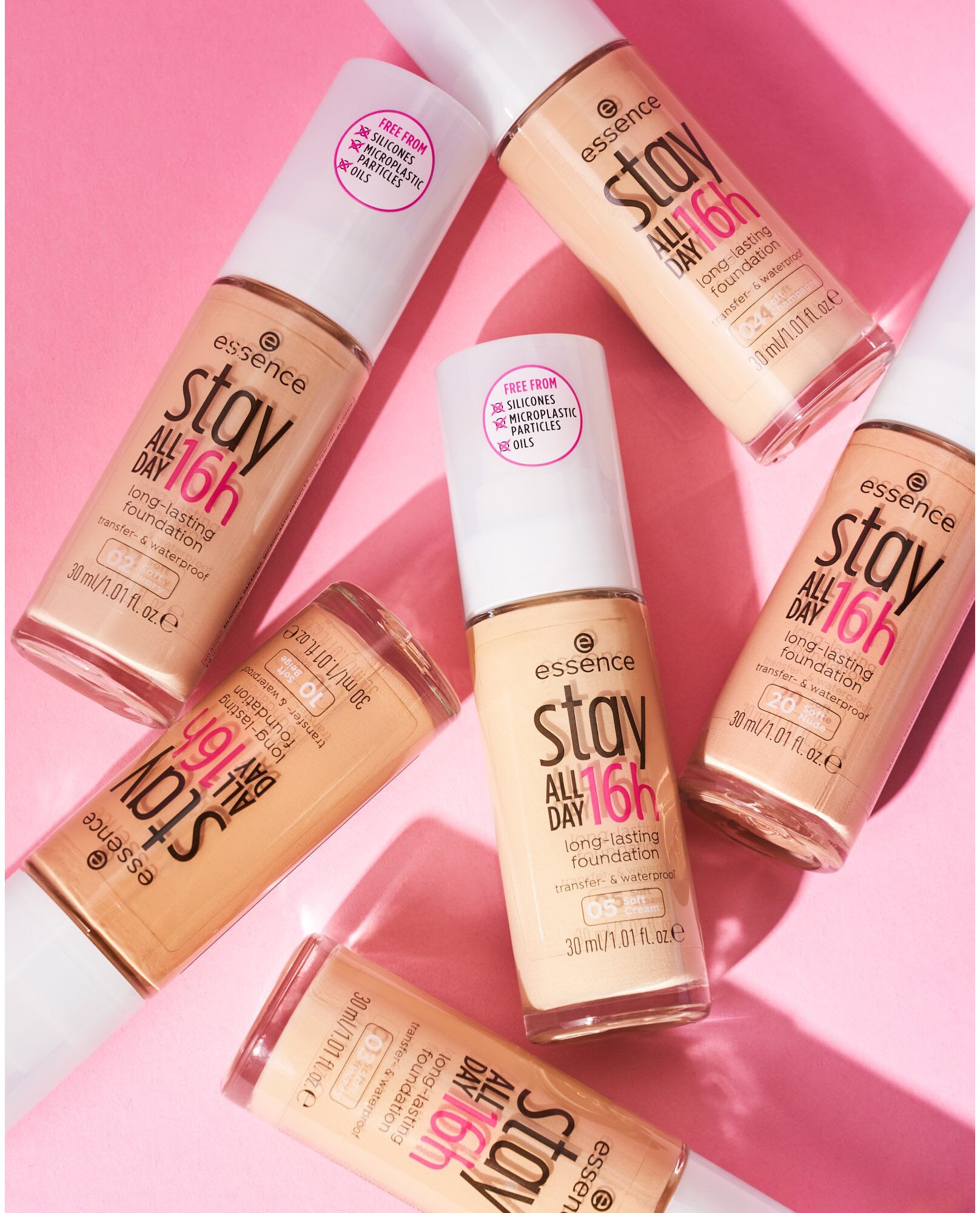 »stay bei long-lasting«, Essence (Set, DAY ALL 16h 3 tlg.) Foundation ♕