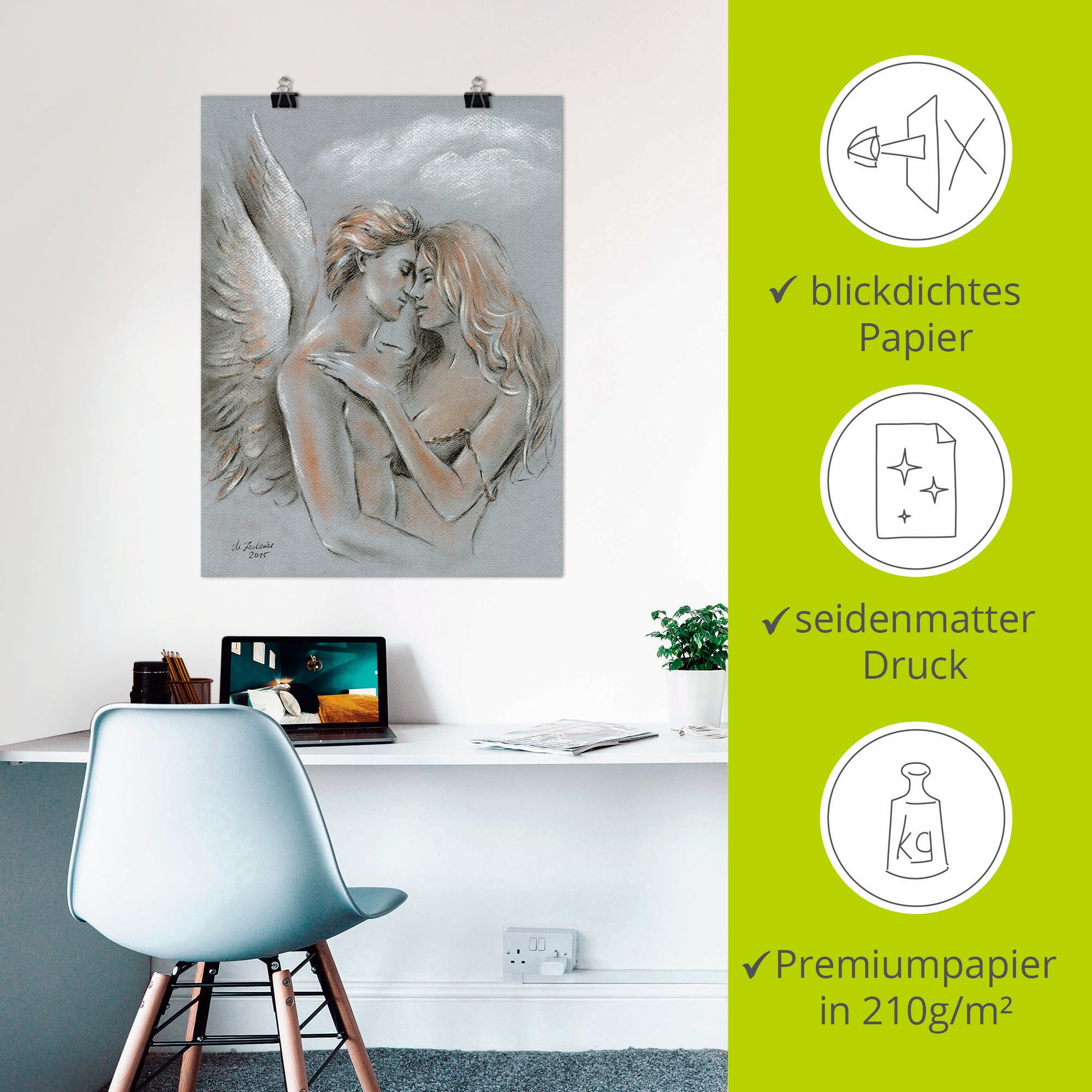 Artland Wandbild »Engel auf Erden« klassische Fantasie 1 Stk. tlg. als Leinwandbild, Poster in verschied. Größen