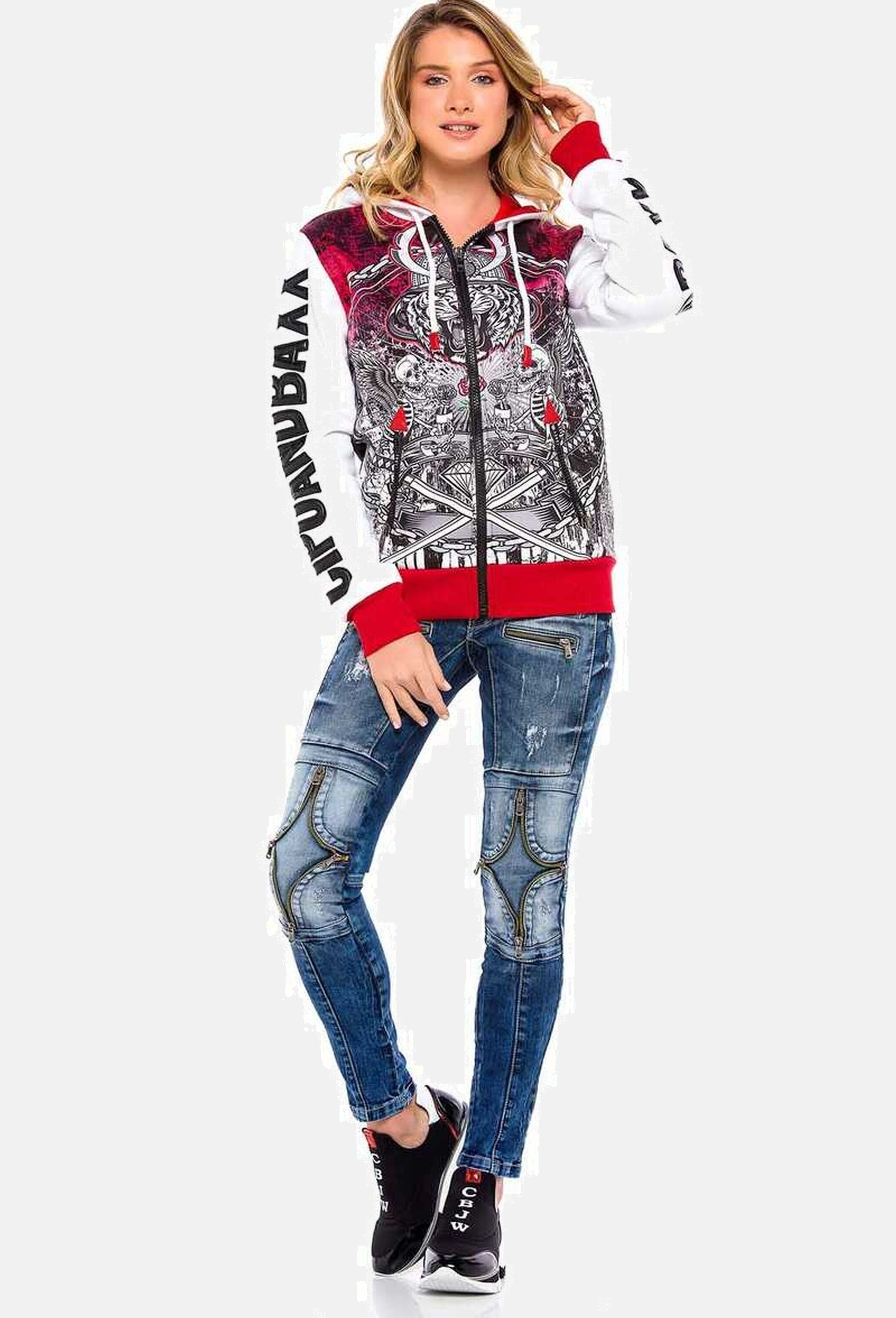 Cipo & Baxx 5-Pocket-Jeans »Cipo & Baxx Jeans« mit vielen Applikationen, WD377