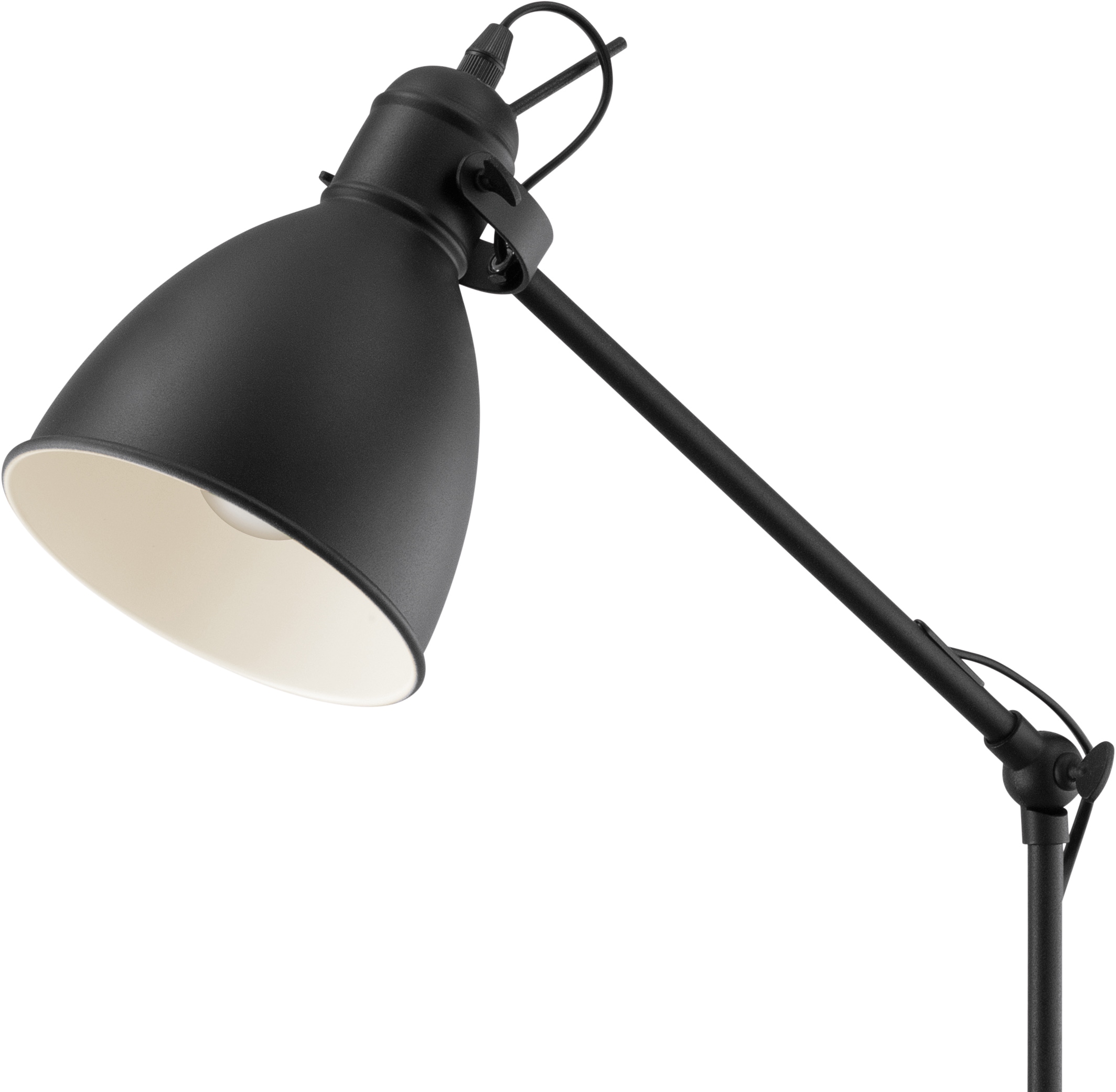 EGLO Stehlampe »PRIDDY Stehleuchte, Standleuchte, Stahl, schwarz, E27, Industrial« E27 Wohnzimmerlampe, Esszimmer, 1 flammig, Retro, Vintage, 137x23cm