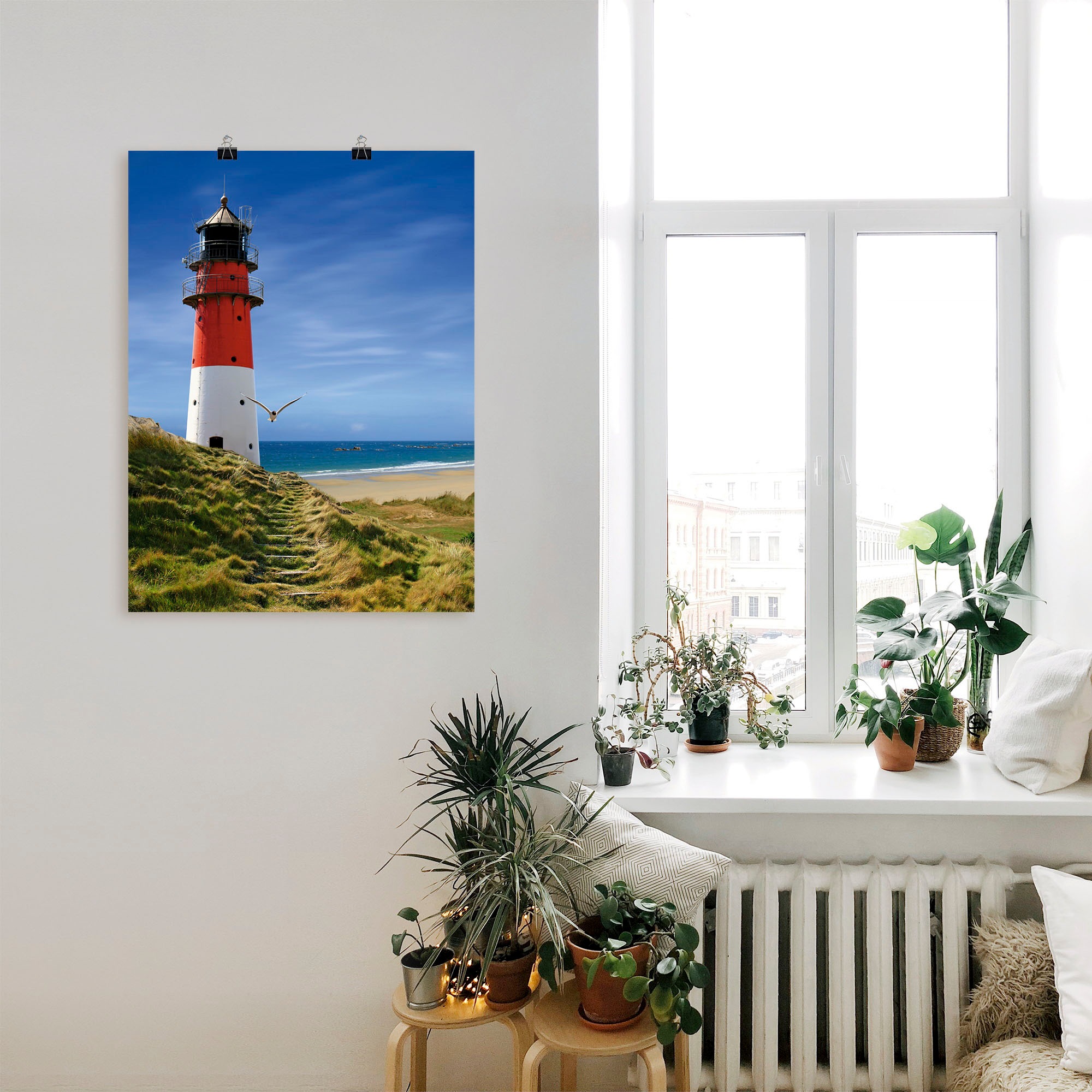 Artland Poster »Leuchtturm am Deich« Gebäude 1 Stk. tlg. ohne Rahmen