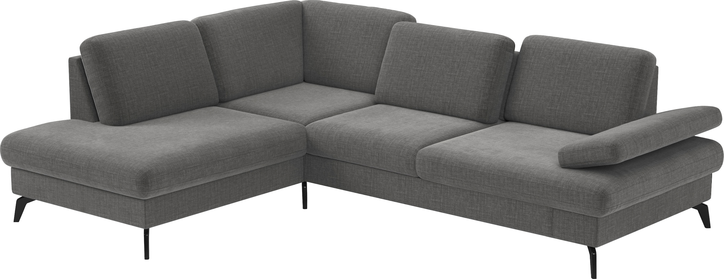 sit&more Ecksofa »Morris L-Form, inkl. Sitztiefenverstellung«, wahlweise mit Armteilverstellung, Bettfunktion & Bettkasten