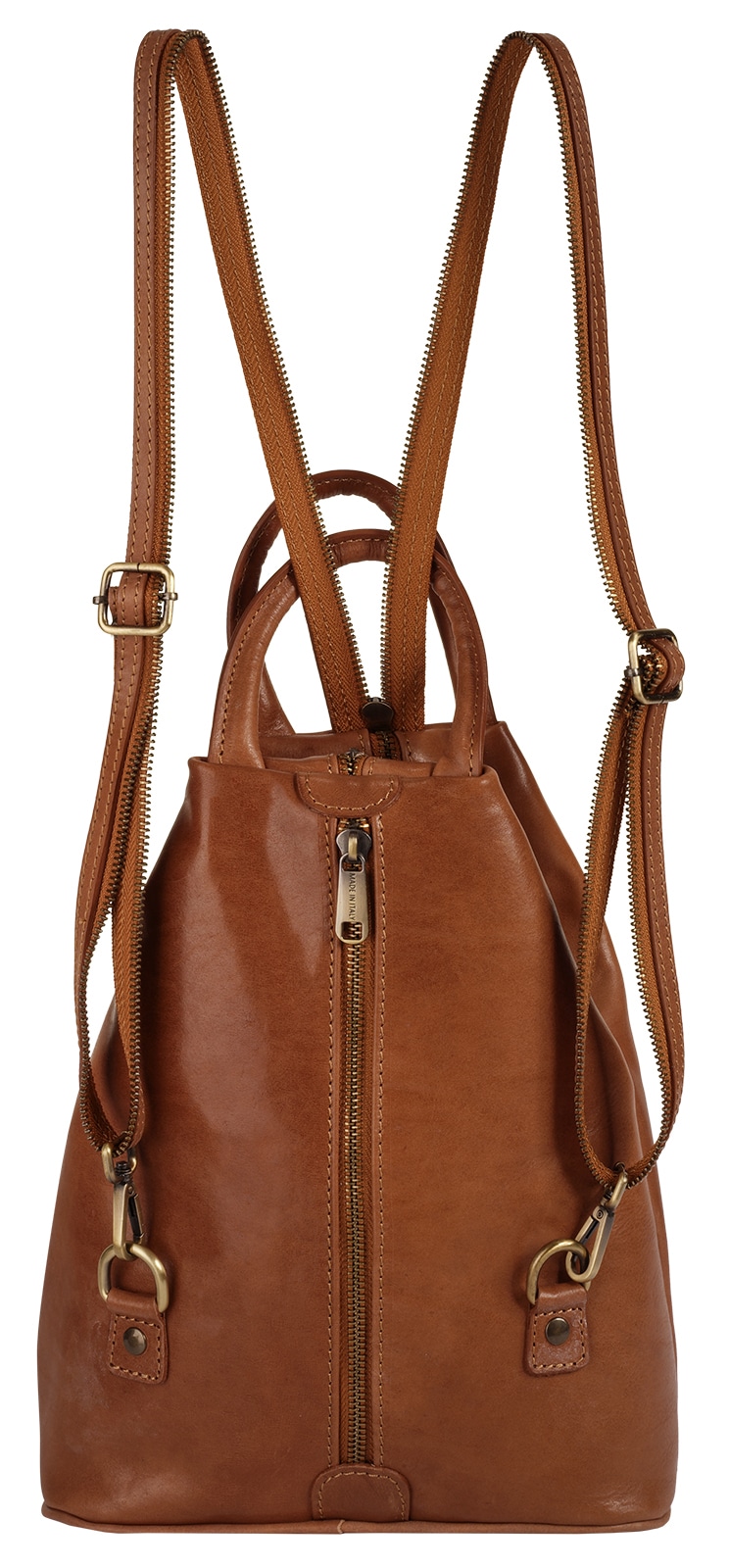 Piké Cityrucksack echt Leder, Made in Italy