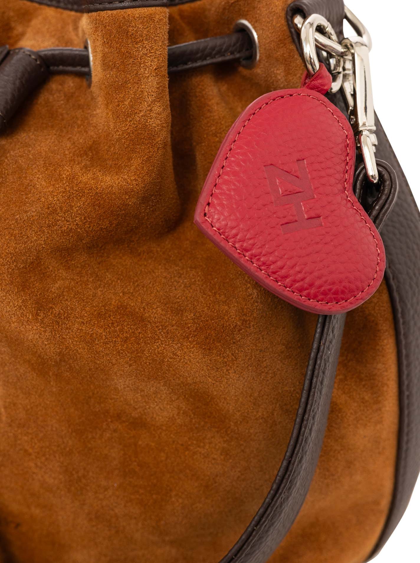 Zwillingsherz Beuteltasche »"Suede Drawstring Bag"« Beuteldesign, Kordelzug-Verschluss, softes Wildleder, Herz-Anhänger