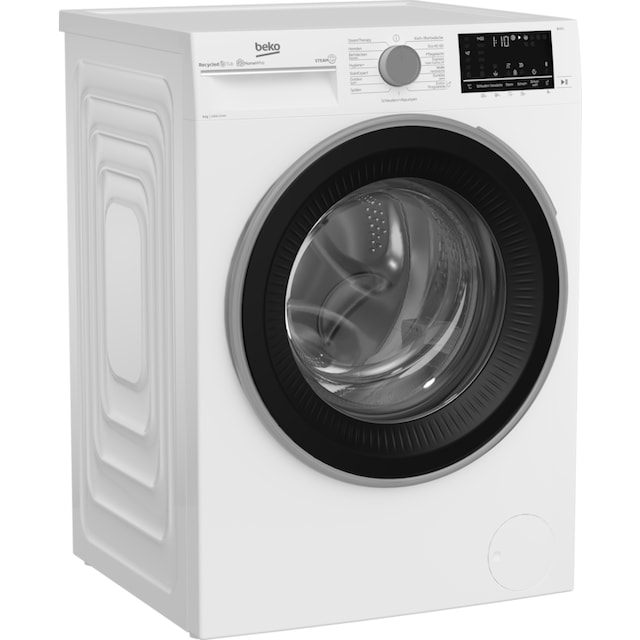 BEKO Waschmaschine, b300, B3WFU59415W2, 9 kg, 1400 U/min, SteamCure - 99%  allergenfrei mit 3 Jahren XXL Garantie