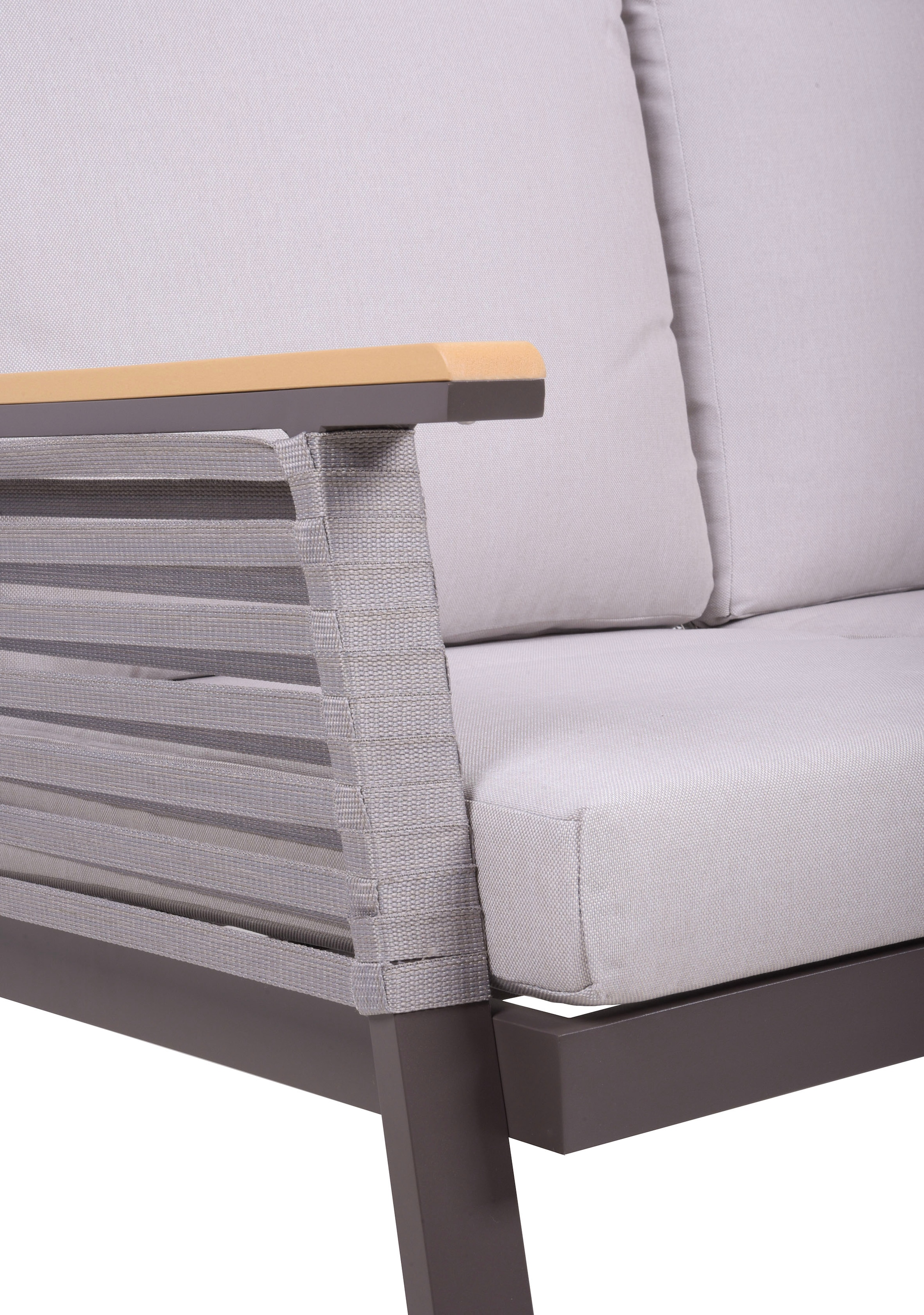 Garden Pleasure Gartenlounge-Set », Lounge-Gruppe »DENIA«« 2 Sessel,  1 Sofa,Tisch LxB: 55,5x100 cm, inkl beigen Kissen