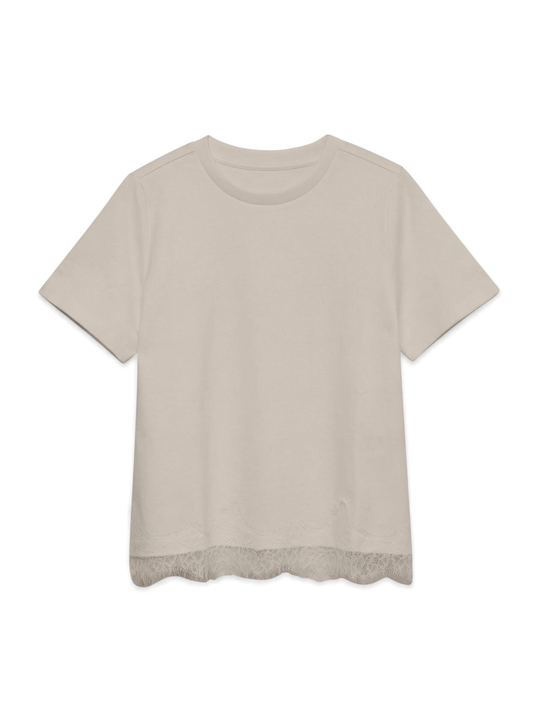 Vero Moda Kurzarmshirt »VMSARA METTE LACE SS T-SHIRT JRS NOOS« Baumwolle, regular fit