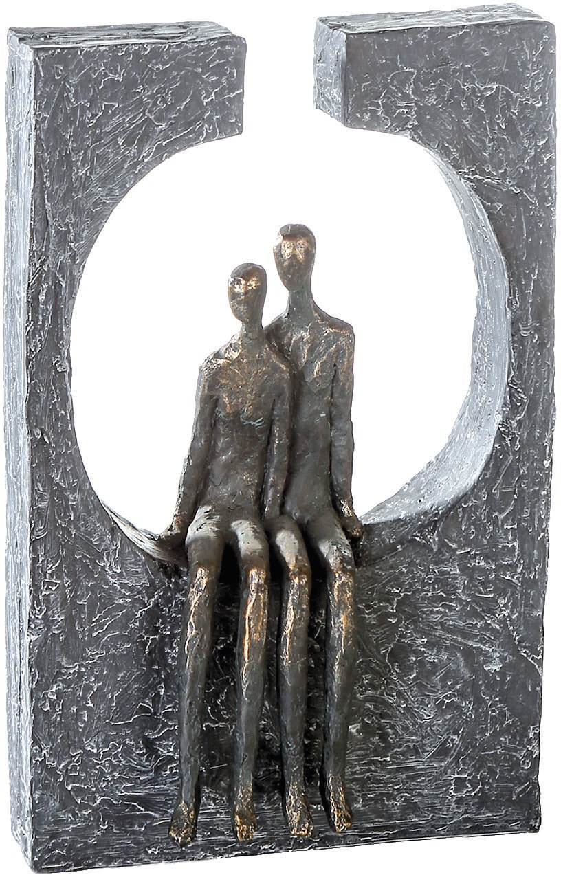 Casablanca by Gilde Dekofigur kaufen 28 mit Spruchanhänger, cm, Zweisamkeit«, auf Höhe Pärchen, Dekoobjekt, Raten Wohnzimmer »Skulptur