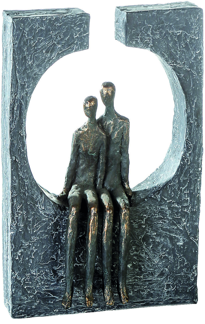 by kaufen Gilde »Skulptur bronzefarben/grau«, Polyresin auf bronzefarben/grau, Casablanca Balance, Dekofigur Rechnung