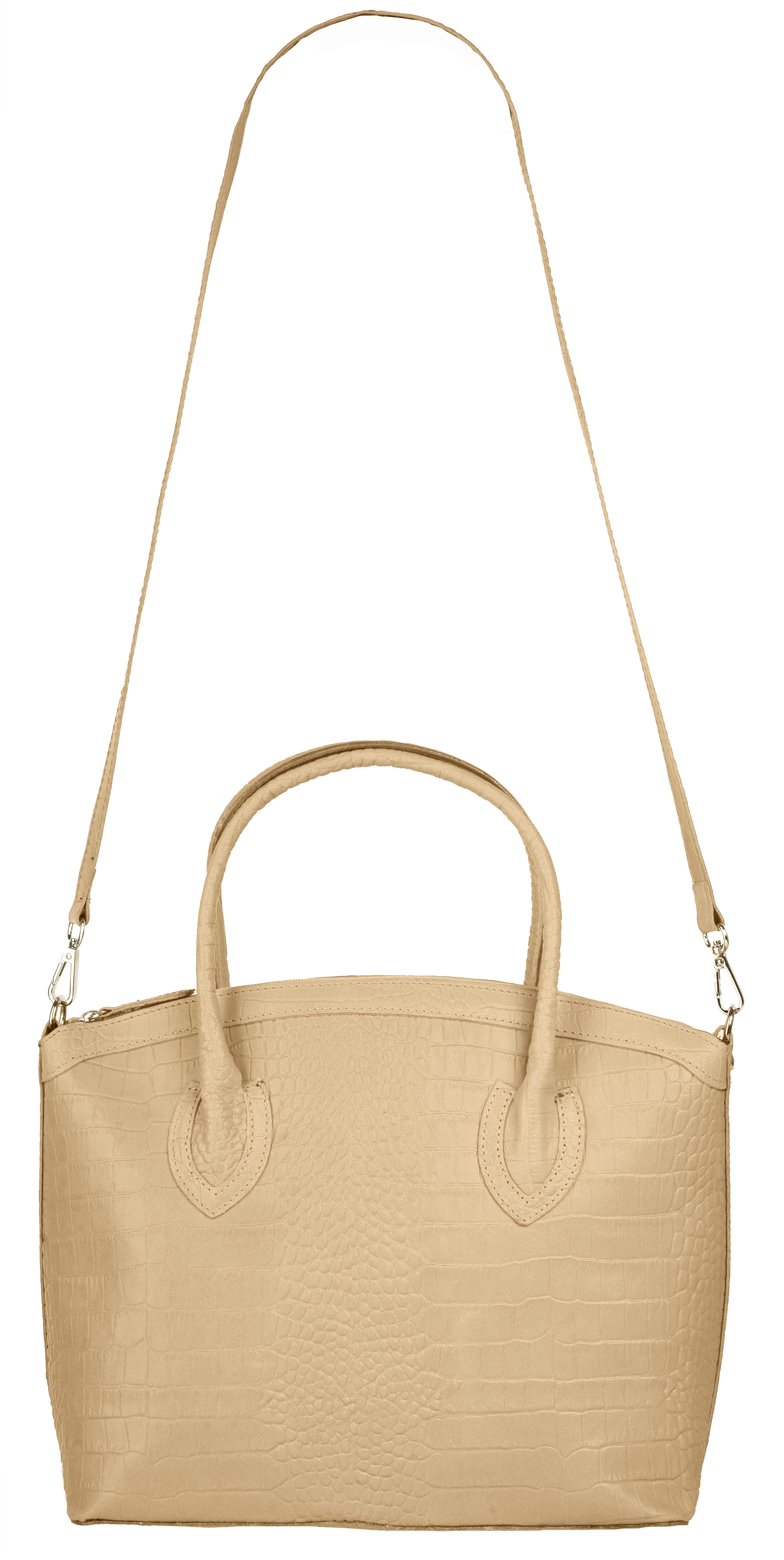 Cluty Henkeltasche, echt Leder, Made in Italy