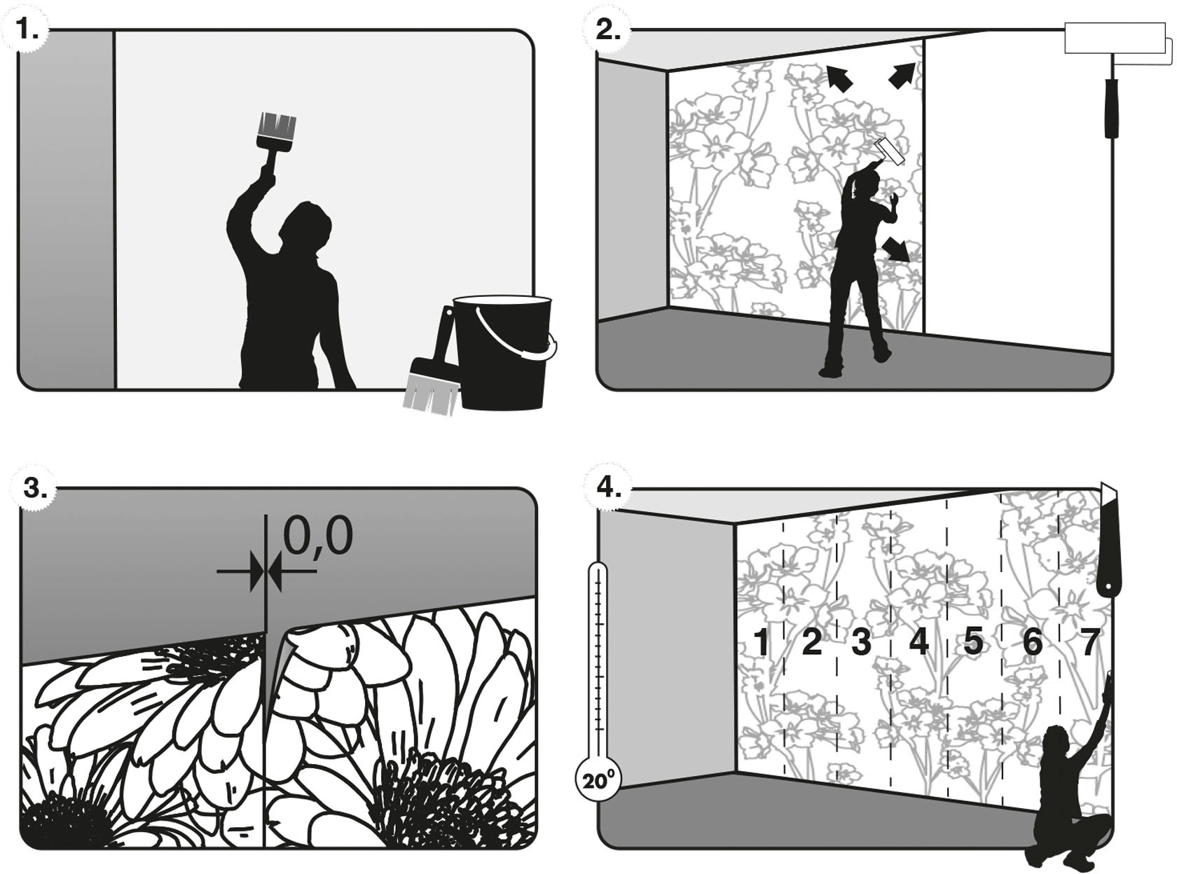 Komar Vliestapete »Digitaldruck Vlies -  Butterfly Field - Größe 400 x 250 cm« bedruckt glatt Wohnzimmer, Schlafzimmer