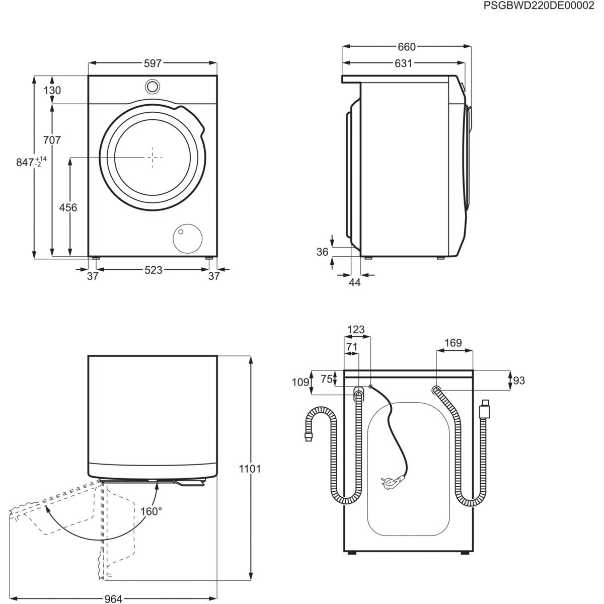AEG Waschmaschine 9000 Series »LR9W75490 914501215«, 9 kg, 1400 U/min, SoftWater - intergrierte Wasserenthärtung schützt die Textilien & Wifi