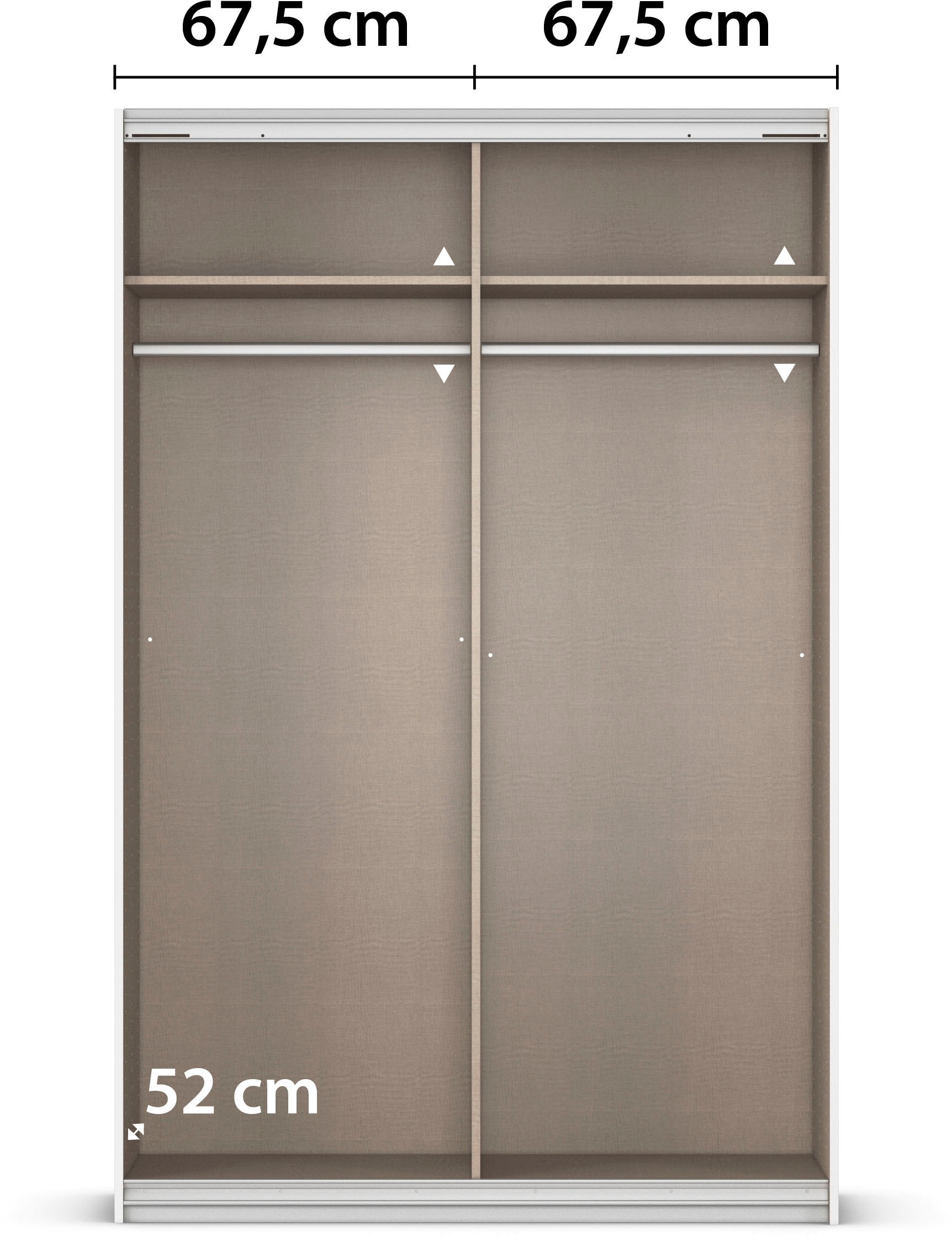 INOSIGN BY RAUCH Schwebetürenschrank »Kleiderschrank Schrank Garderobe Schlafzimmerschrank THANOS« in 3 verschiedenen Ausstattungen BASIC/CLASSIC/PREMIUM,  Optional mit Spiegel, Metall-Griffleisten alufarben MADE IN GERMANY