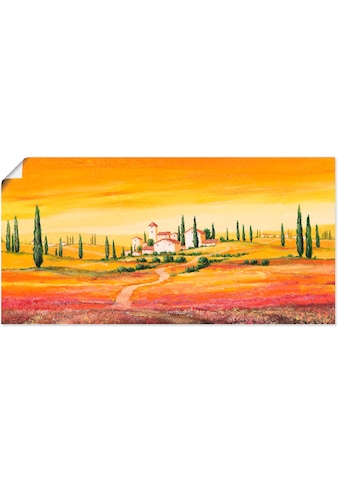 Artland Wandbild »Traumhafte toskanische Landschaft«, Europa, (1 St.), in vielen... kaufen
