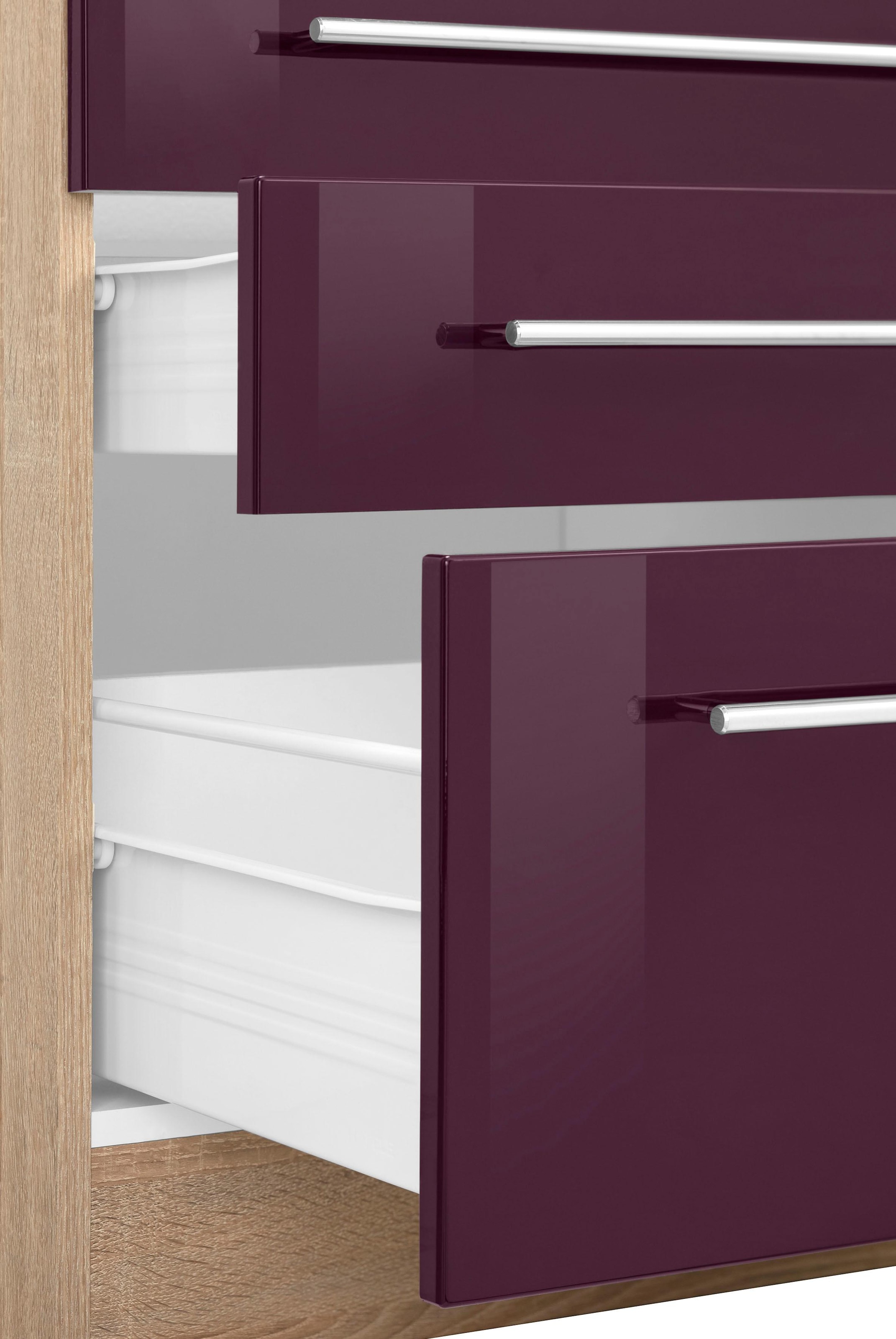 KOCHSTATION Küchenzeile »KS-Eton«, mit E-Geräten, Breite 390 cm