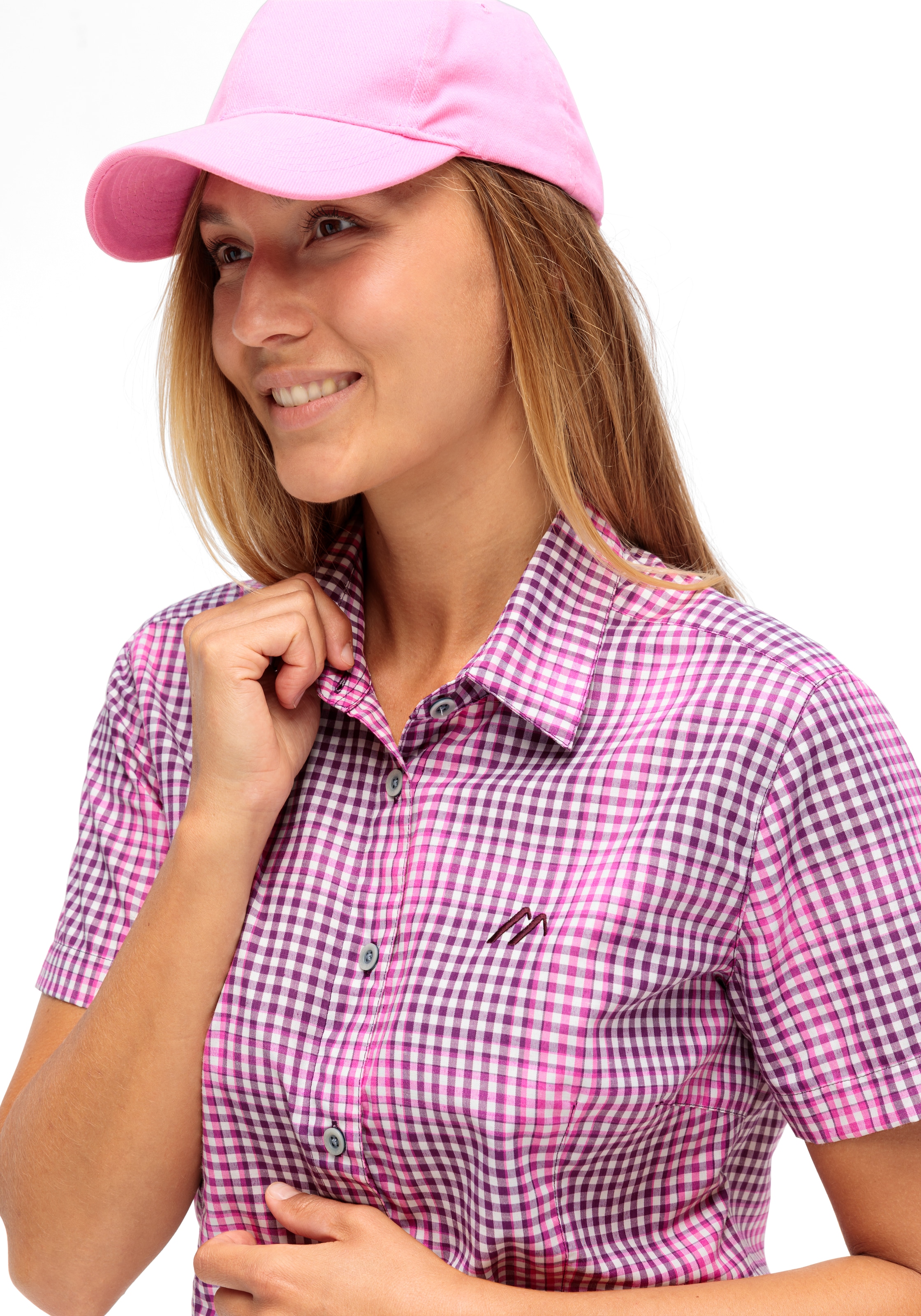 Maier Sports Karobluse, mit Hemdblusenkragen