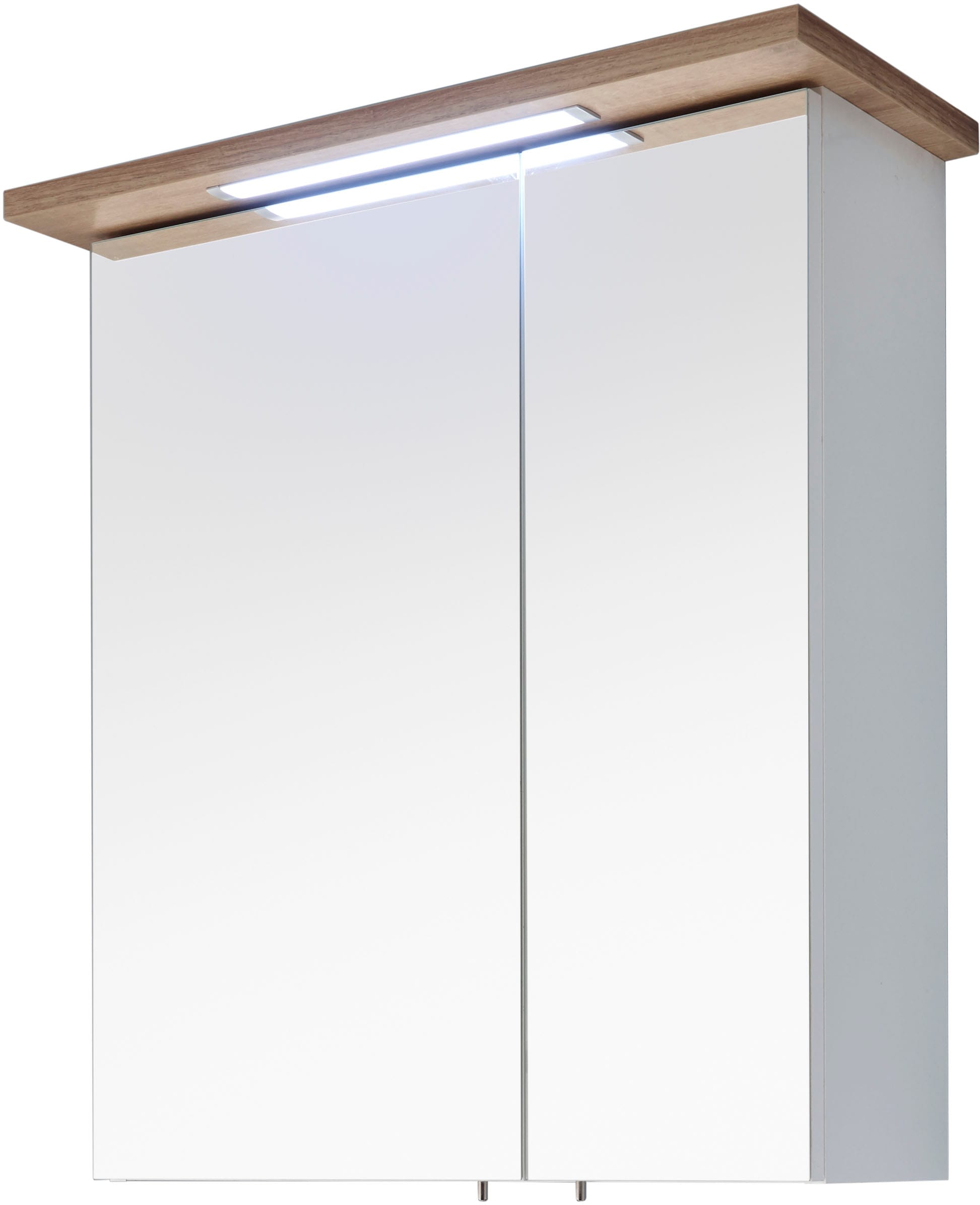Saphir Badmöbel-Set »Quickset 2-teilig, Waschbeckenunterschrank mit LED-Spiegelschrank« 2 Stk. tlg.