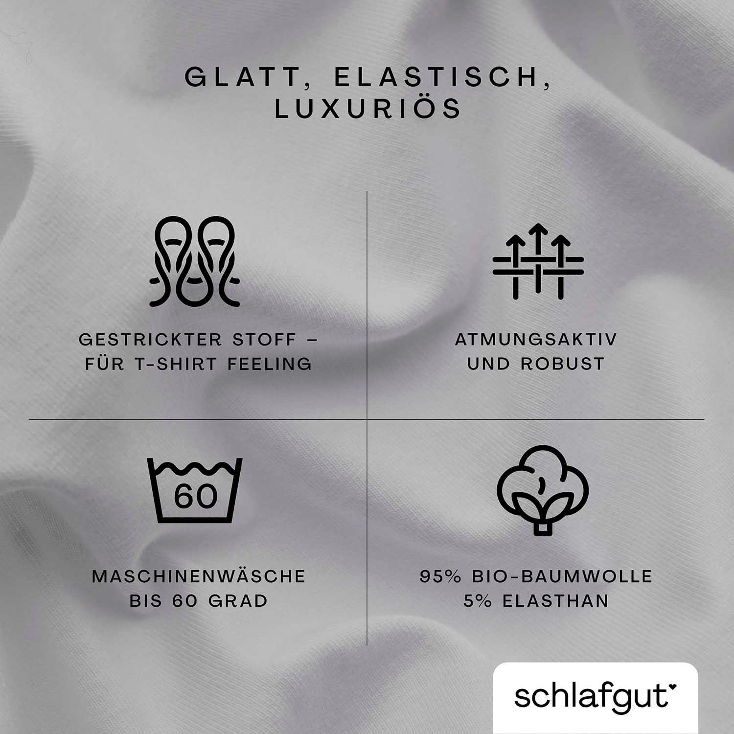 Schlafgut Spannbettlaken »Premium«, Zero Waste Verpackung, PREMIUM Qualität