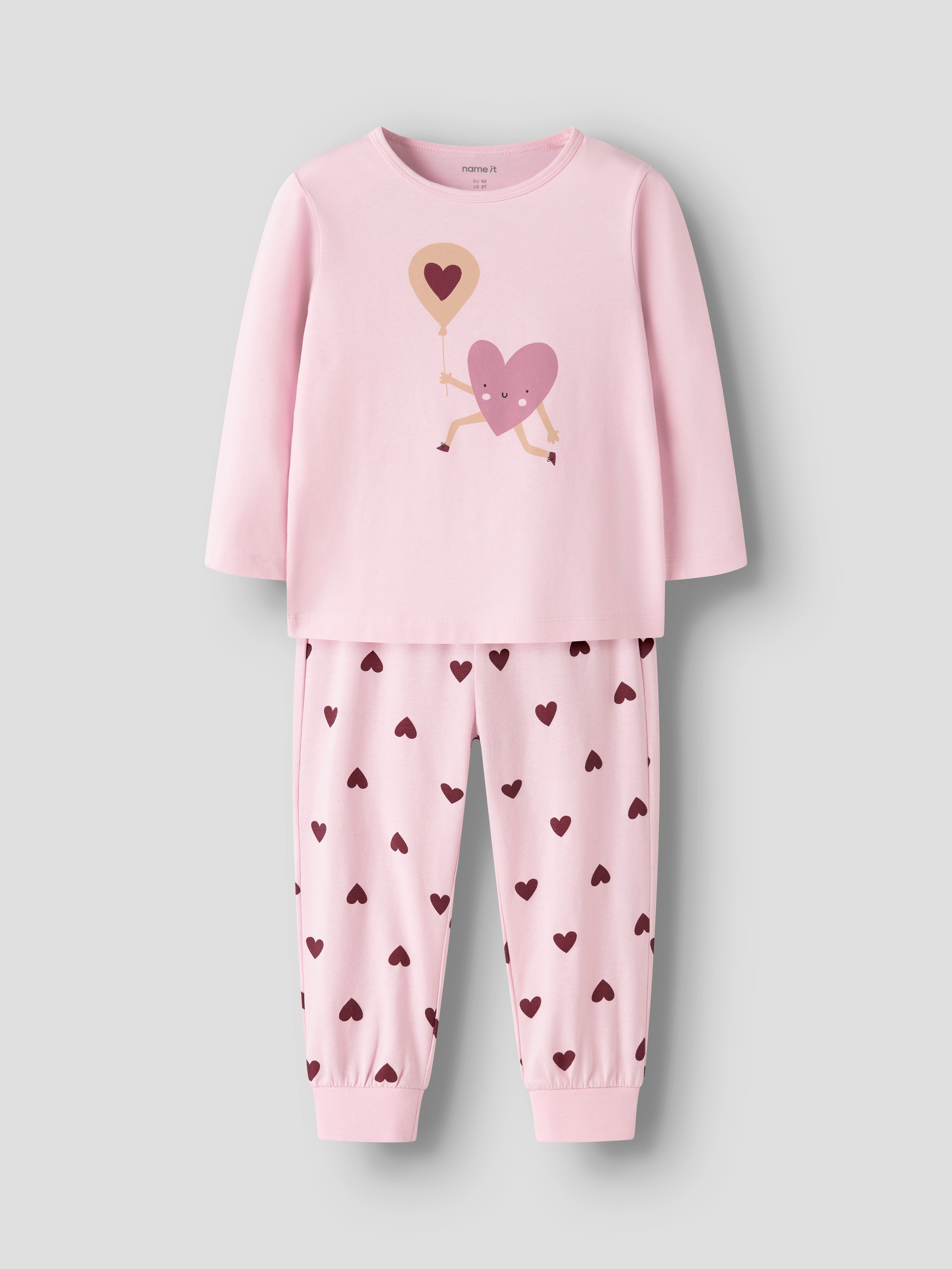 Name It Schlafanzug »NMFNIGHTSET CUTIE HEART NOOS« Baumwollmischung