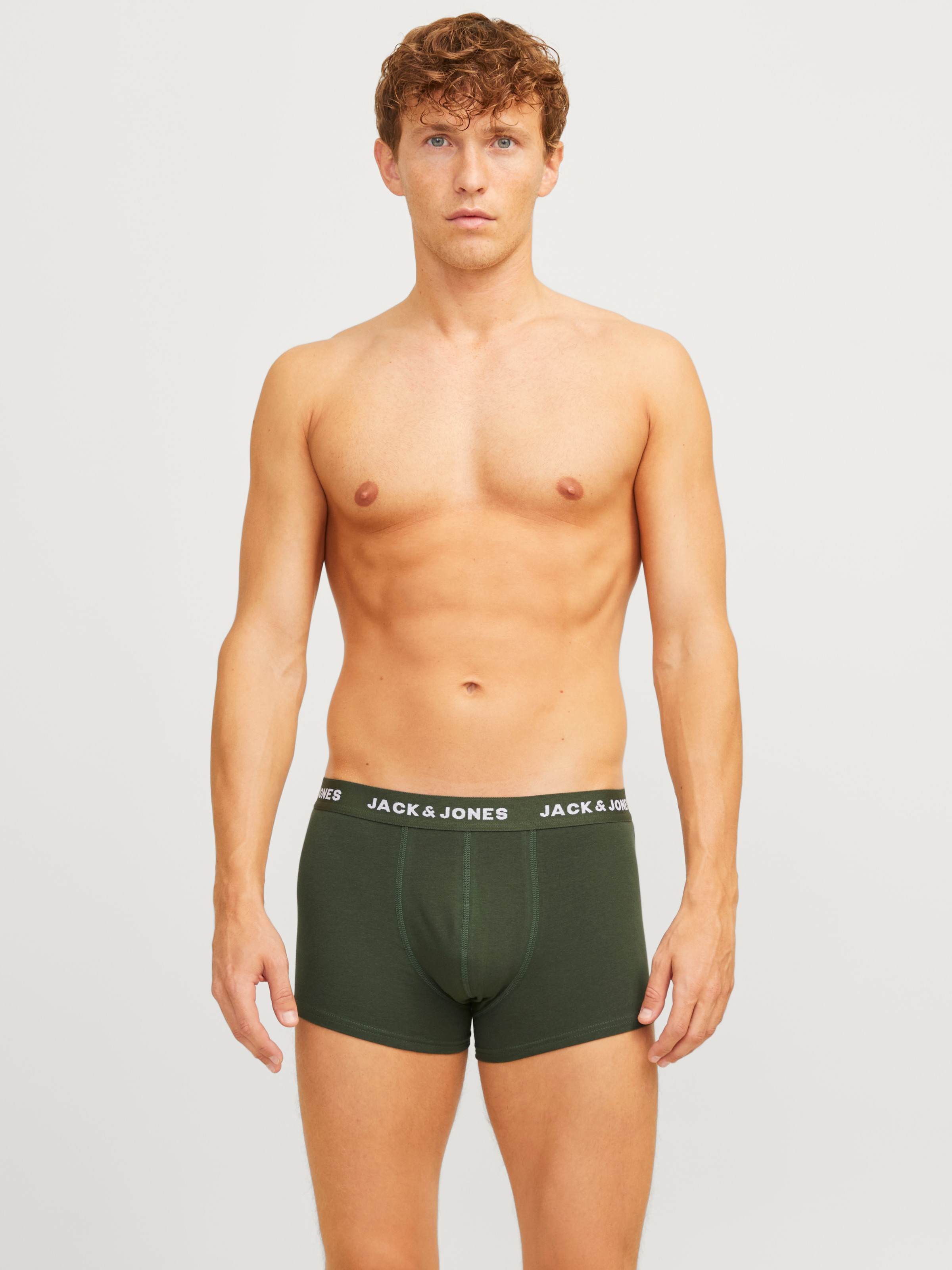 Jack & Jones Trunk »JACTEO – Elastische Boxershorts mit Stretch und Bund« Packung, 5 Stk. bedruckt, modisch, regular fit, Jersey