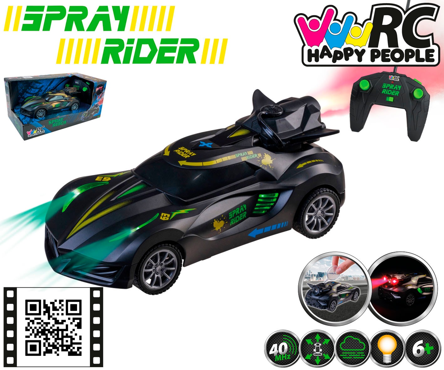 Happy People RC-Auto »Spray Rider«, mit Fernbedienung und Nebel-Sprühfunktion