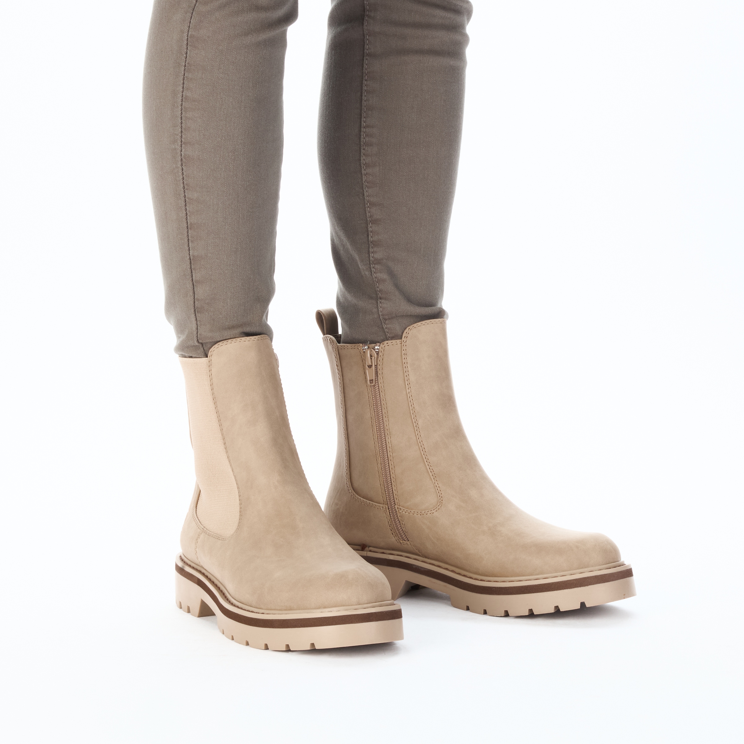 Rieker Winterboots  Stiefelette, Chelseaboots mit Warmfutter und Stretcheinsatz